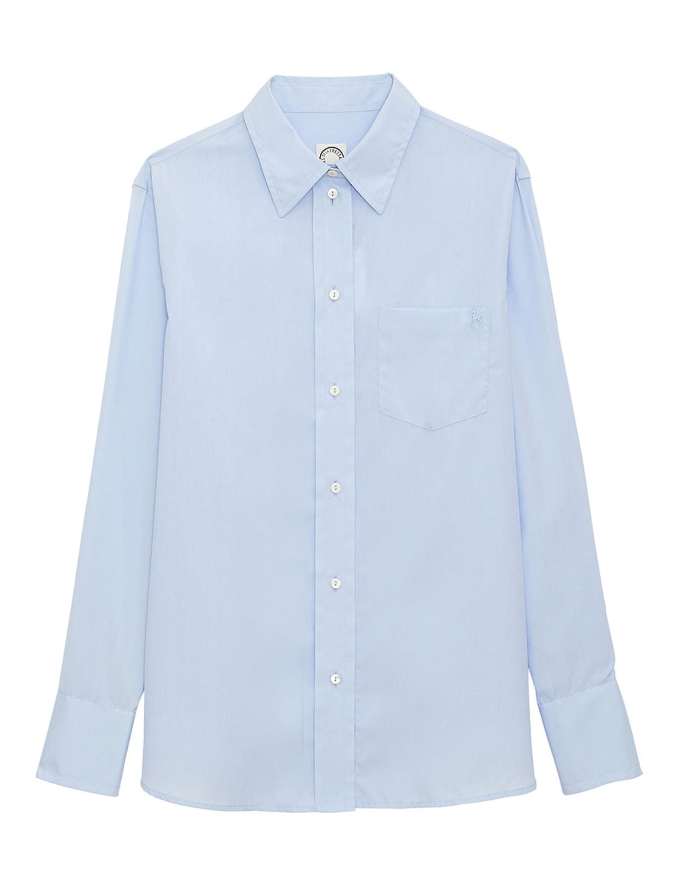 Maureen light blue shirt