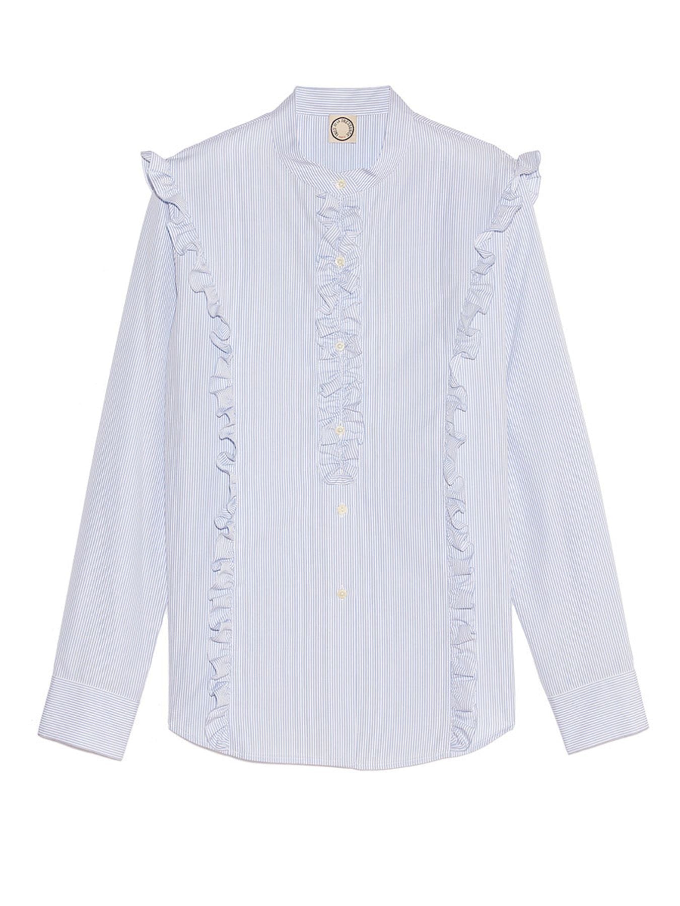 Camisa de algodón azul Prairy