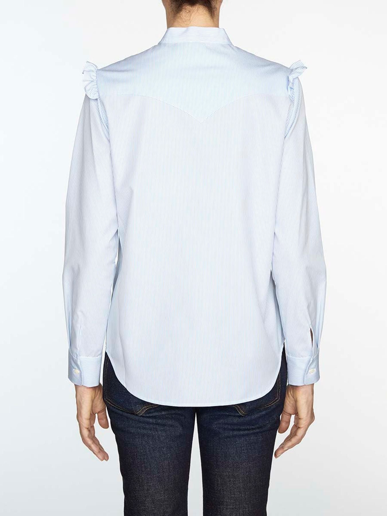 Camisa de algodón azul Prairy