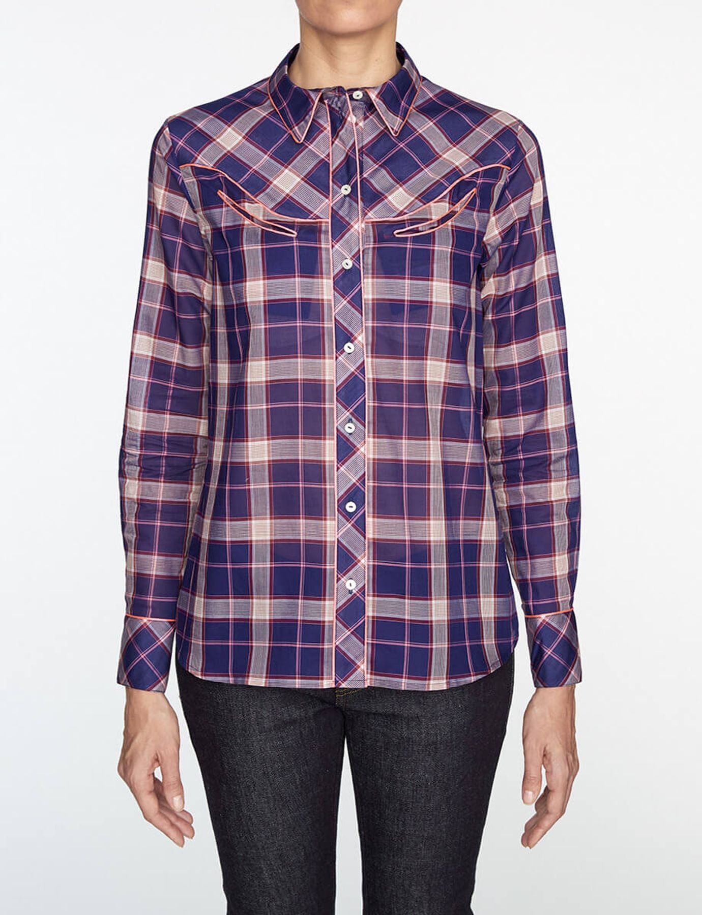 Camisa de algodón púrpura Brenda
