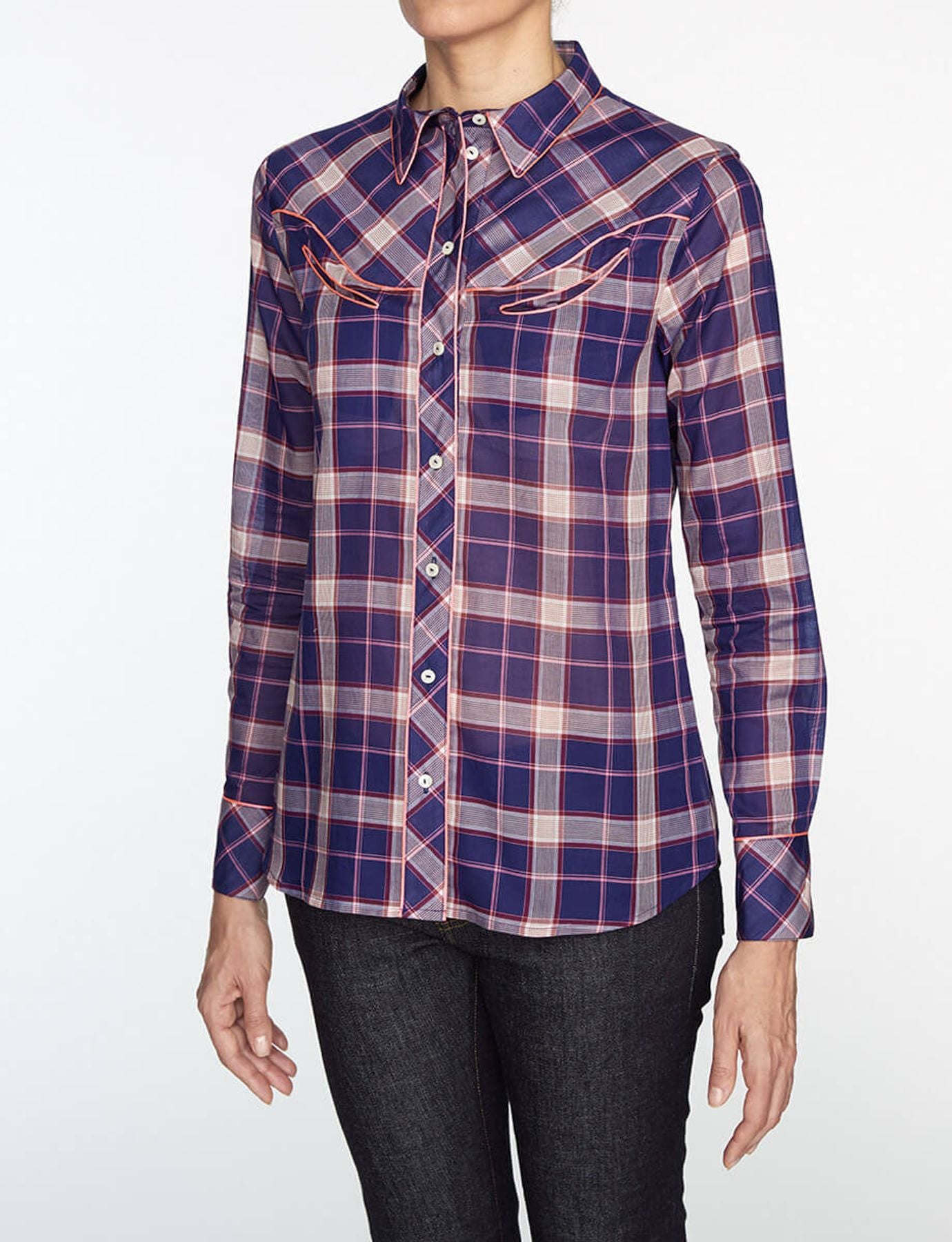Camisa de algodón púrpura Brenda