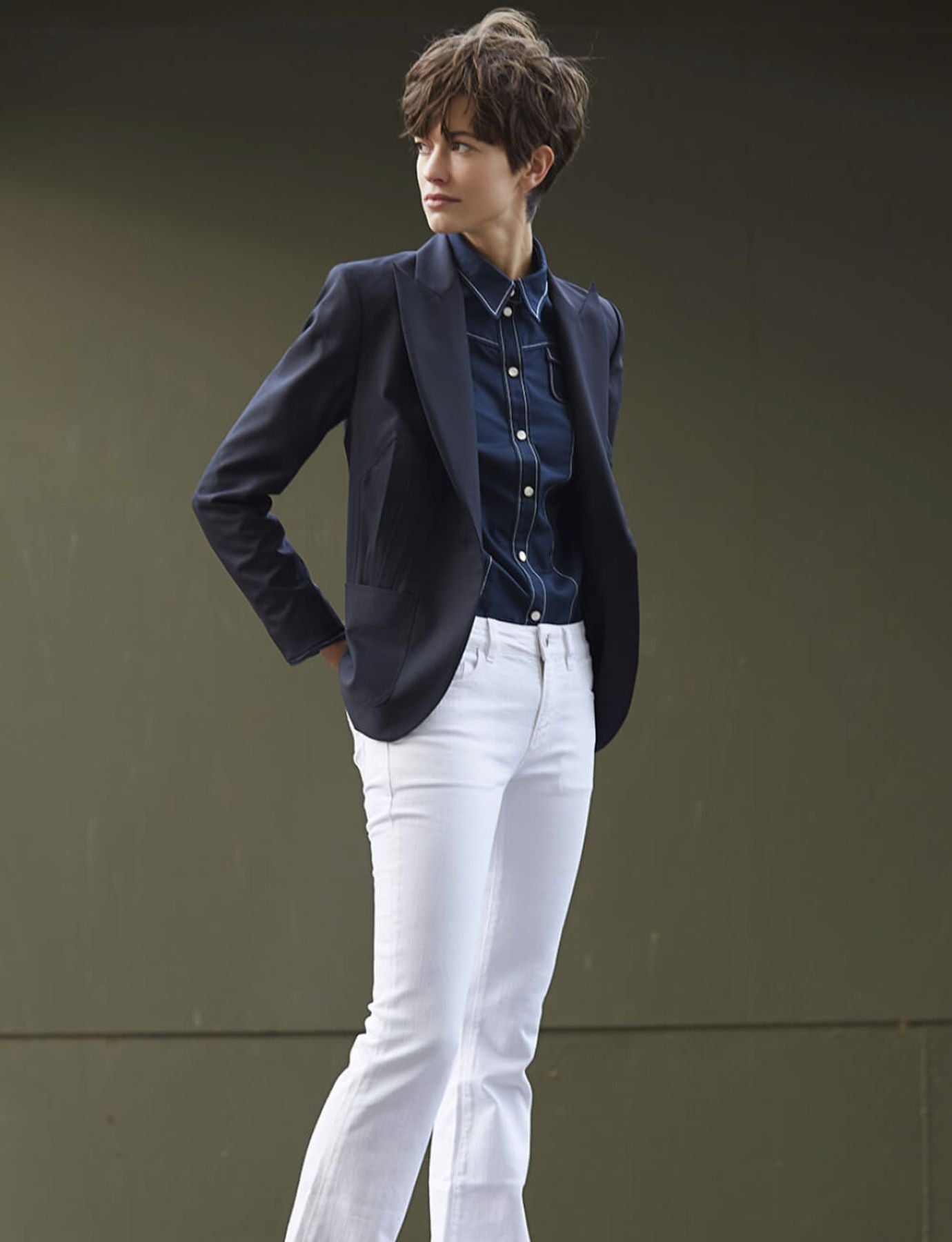 Myrna navy blue shirt