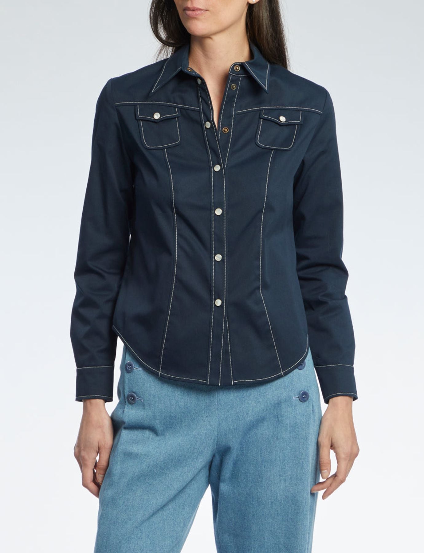 Myrna navy blue shirt