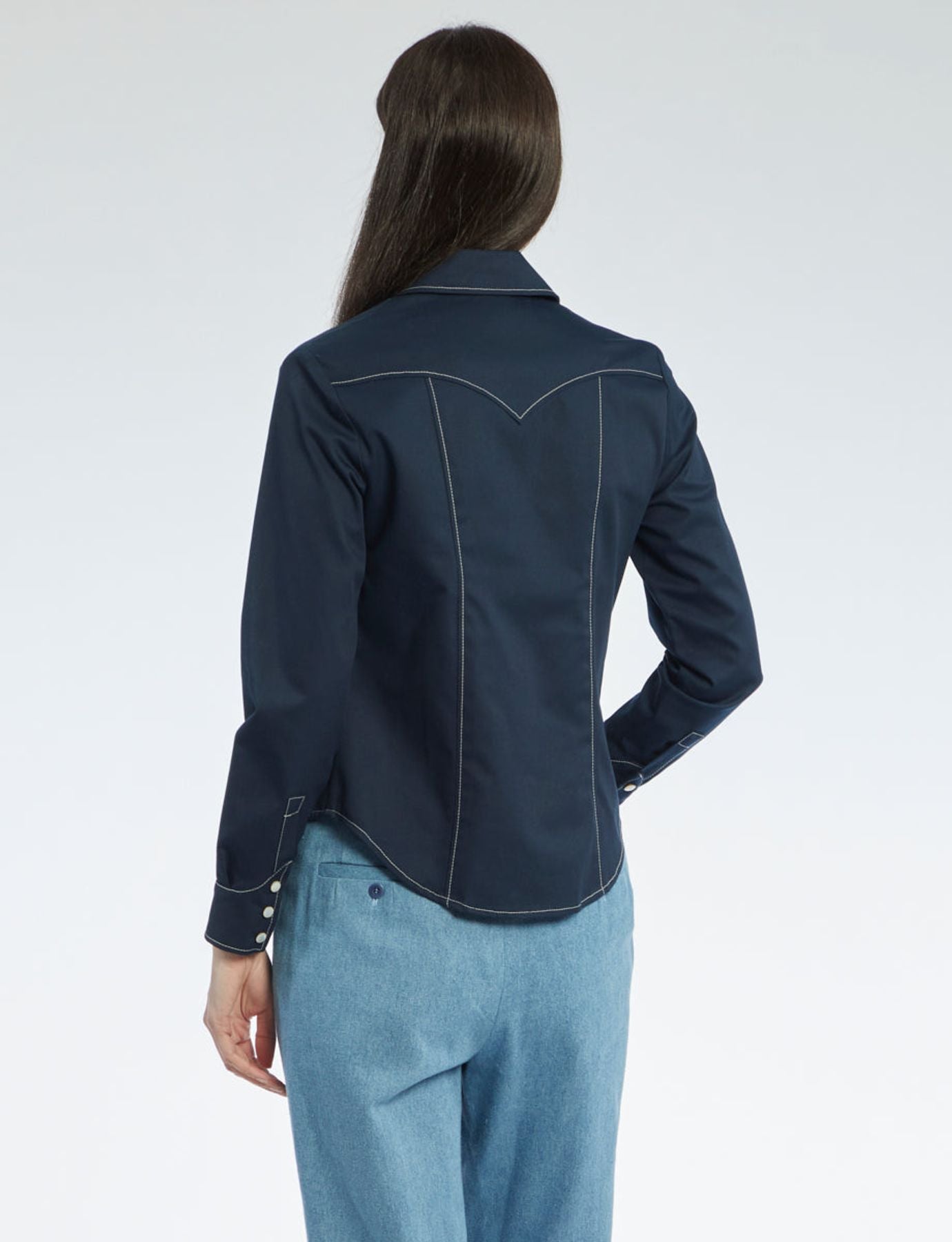 Myrna navy blue shirt