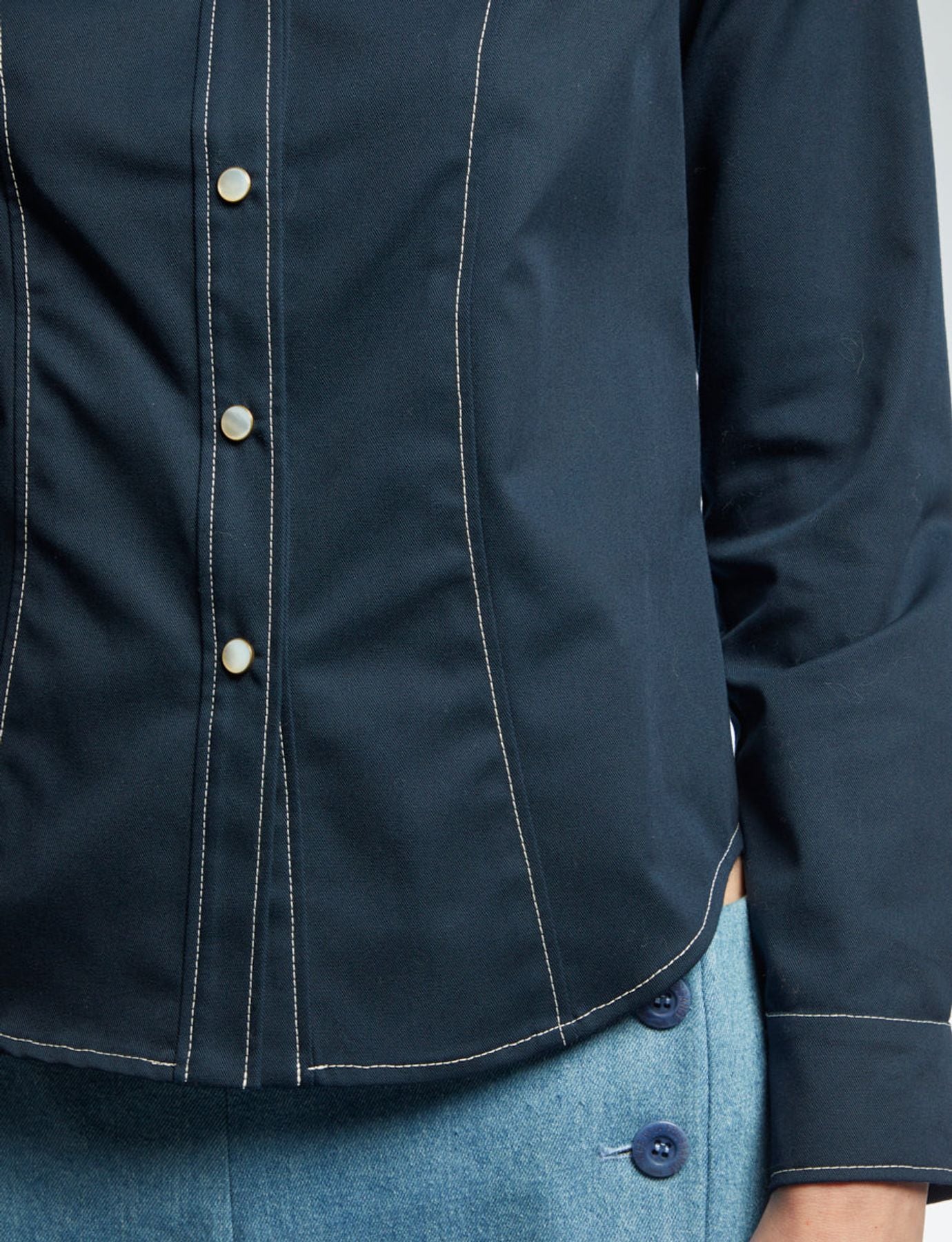 Myrna navy blue shirt