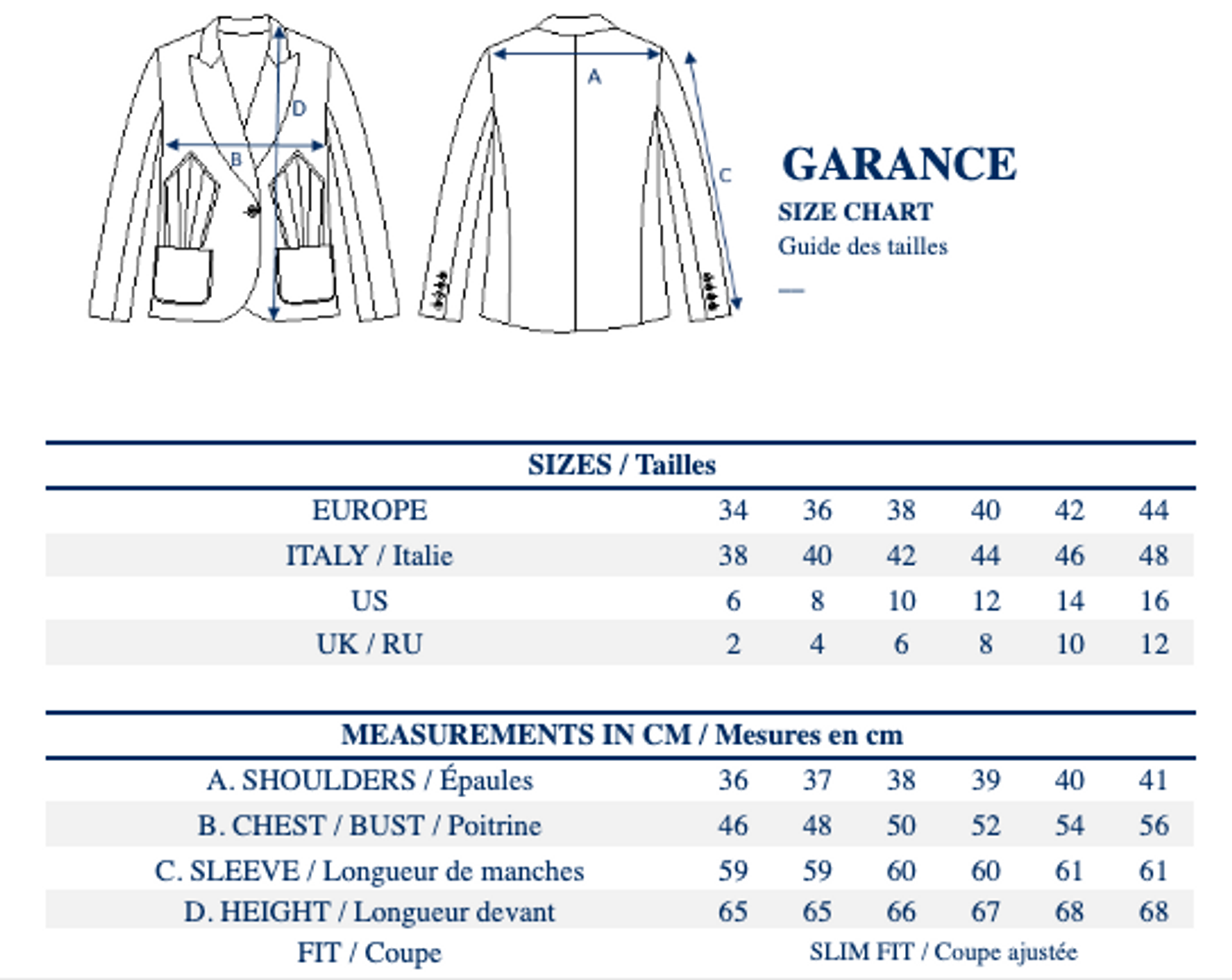 Chaqueta camel Garance