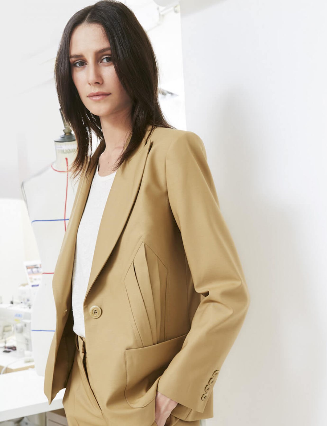 Chaqueta camel Garance
