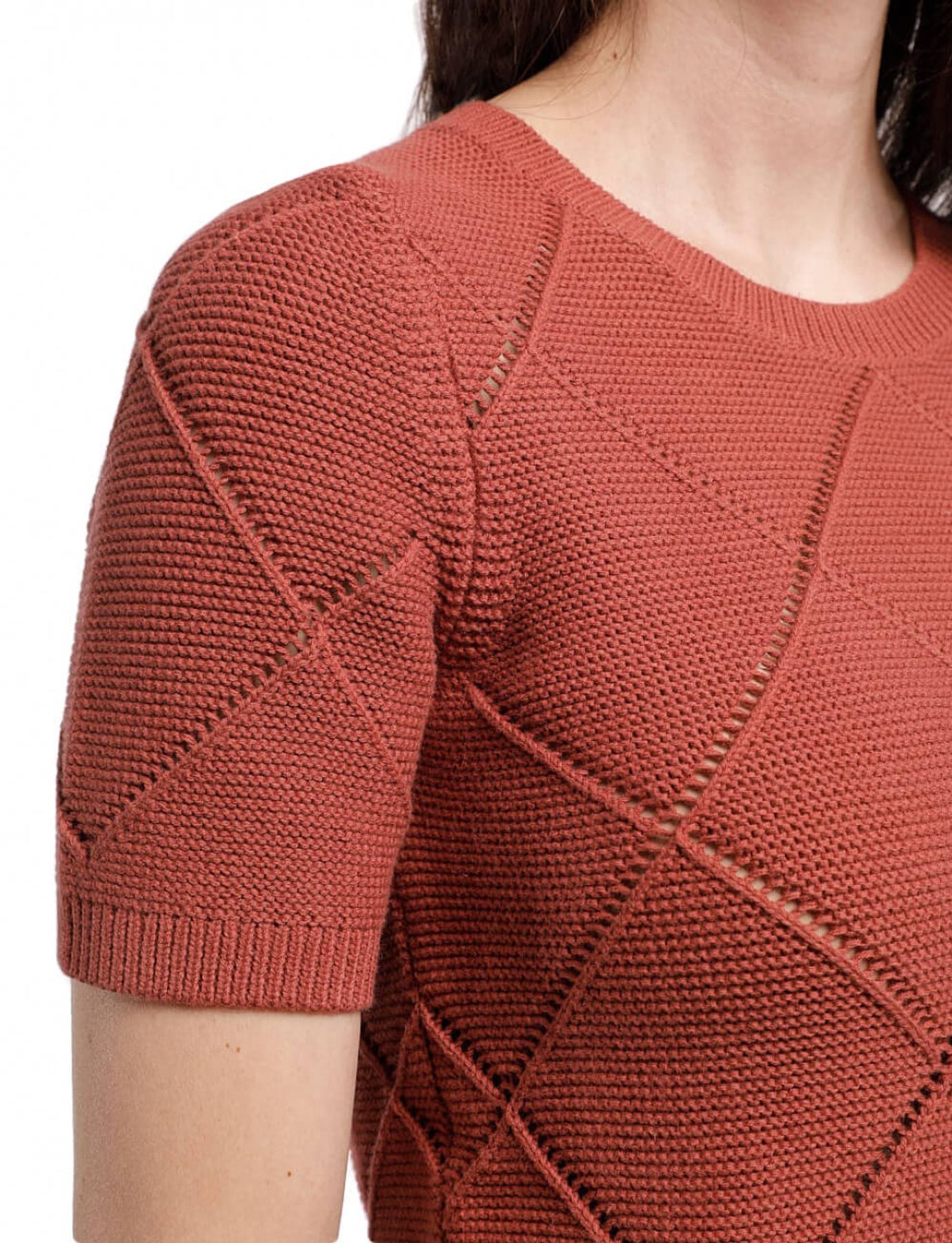 Camiseta de punto ocre Gaetano