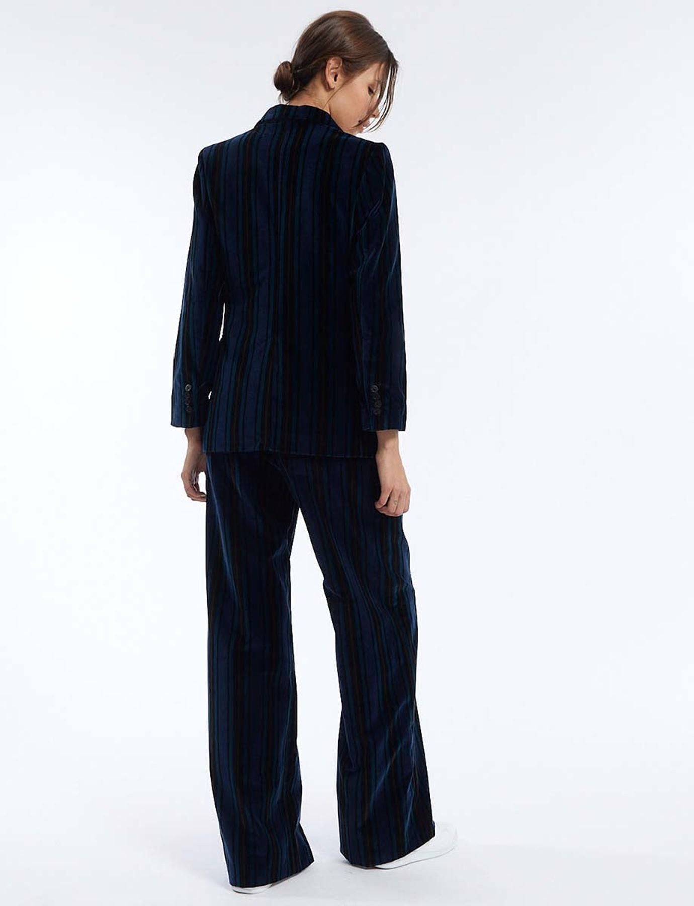 Pantalones de terciopelo azul Luciano