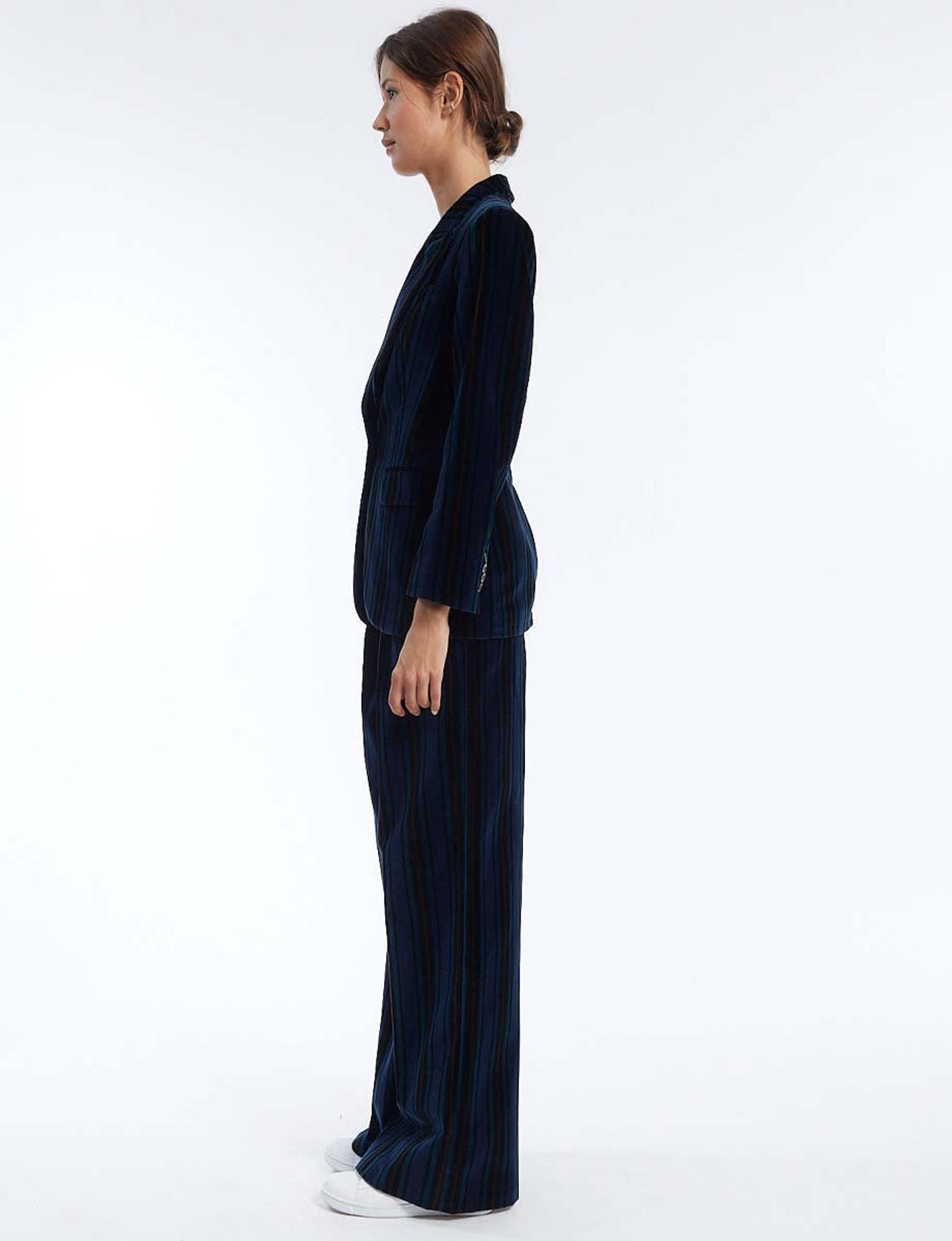 Pantalones de terciopelo azul Luciano