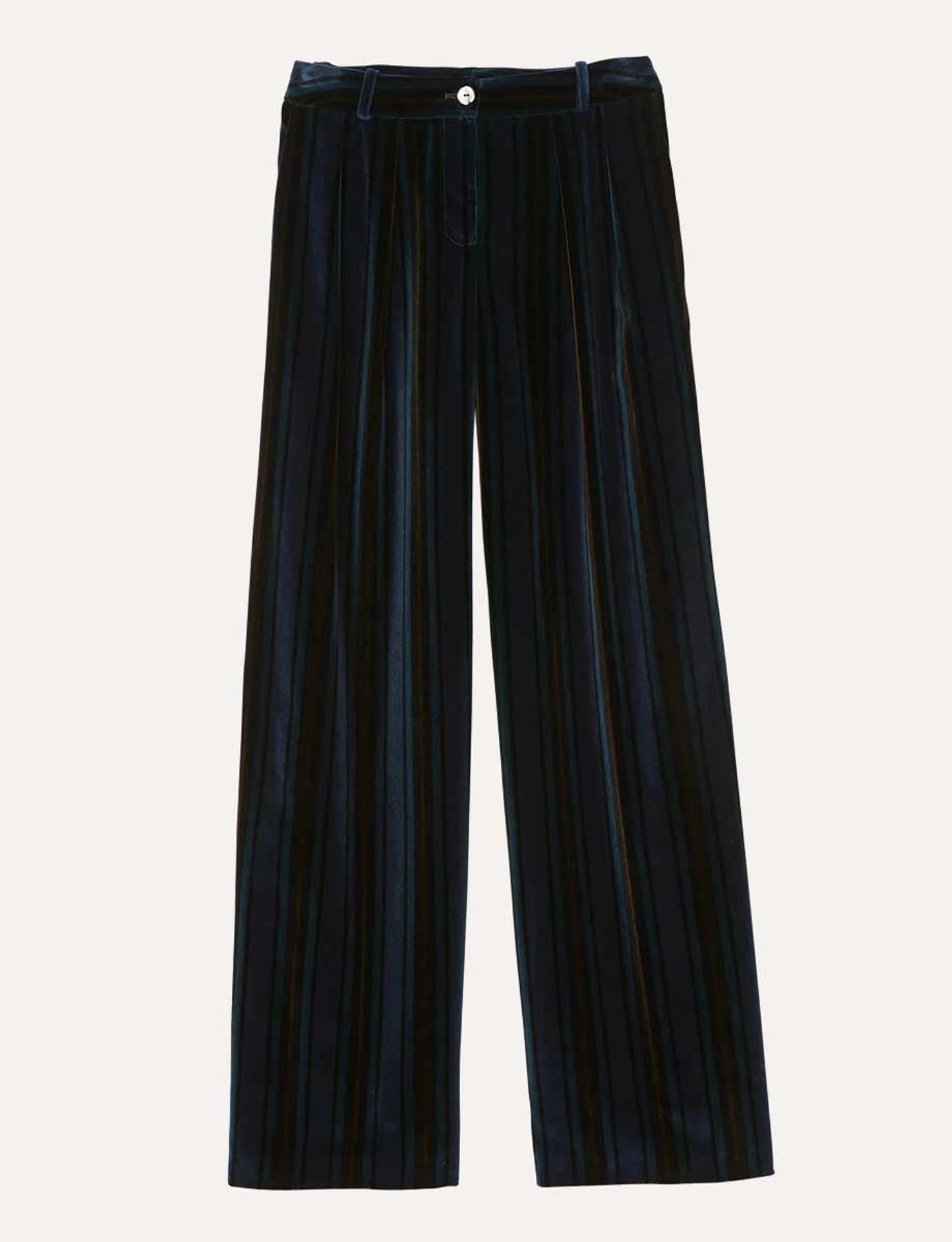 Pantalones de terciopelo azul Luciano