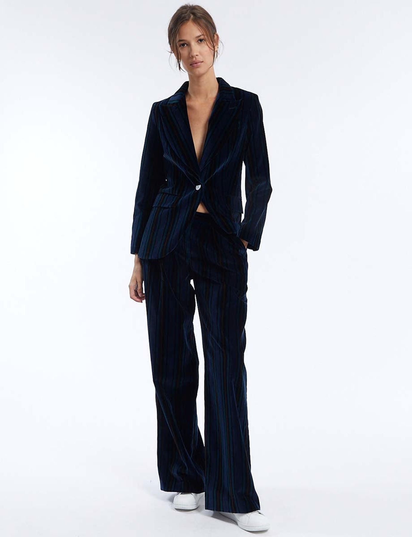 Pantalones de terciopelo azul Luciano