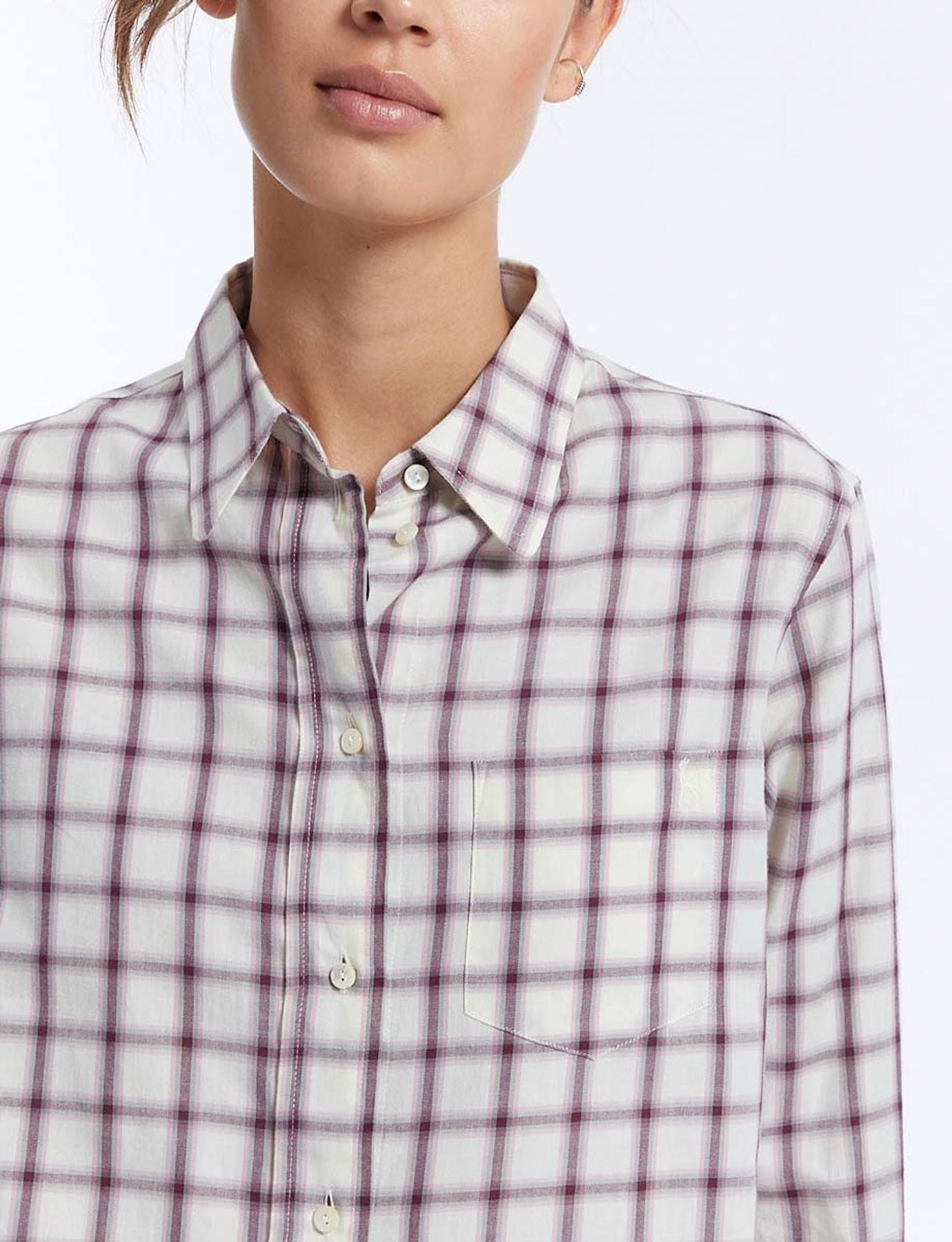 Maureen red and white check shirt