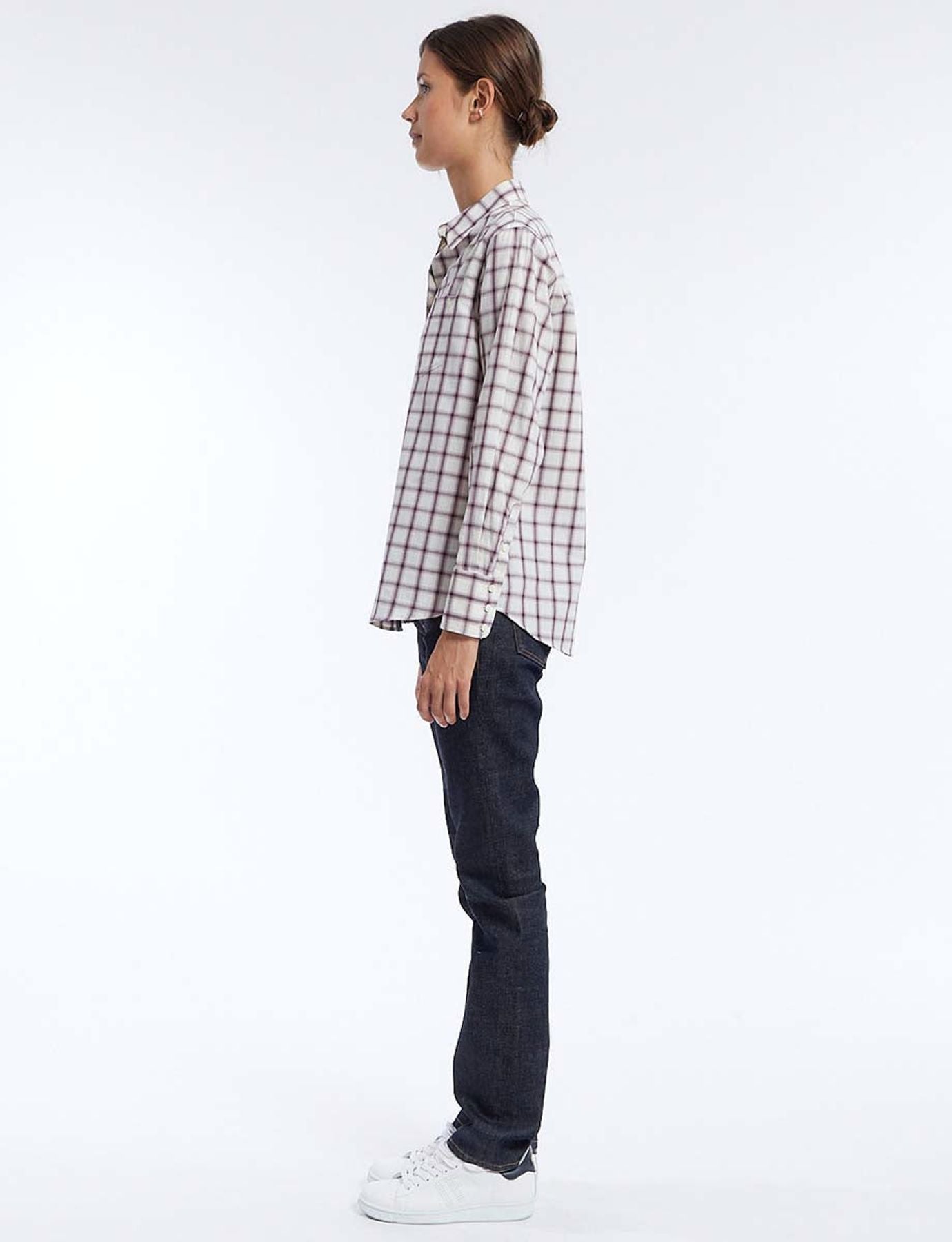 Maureen red and white check shirt