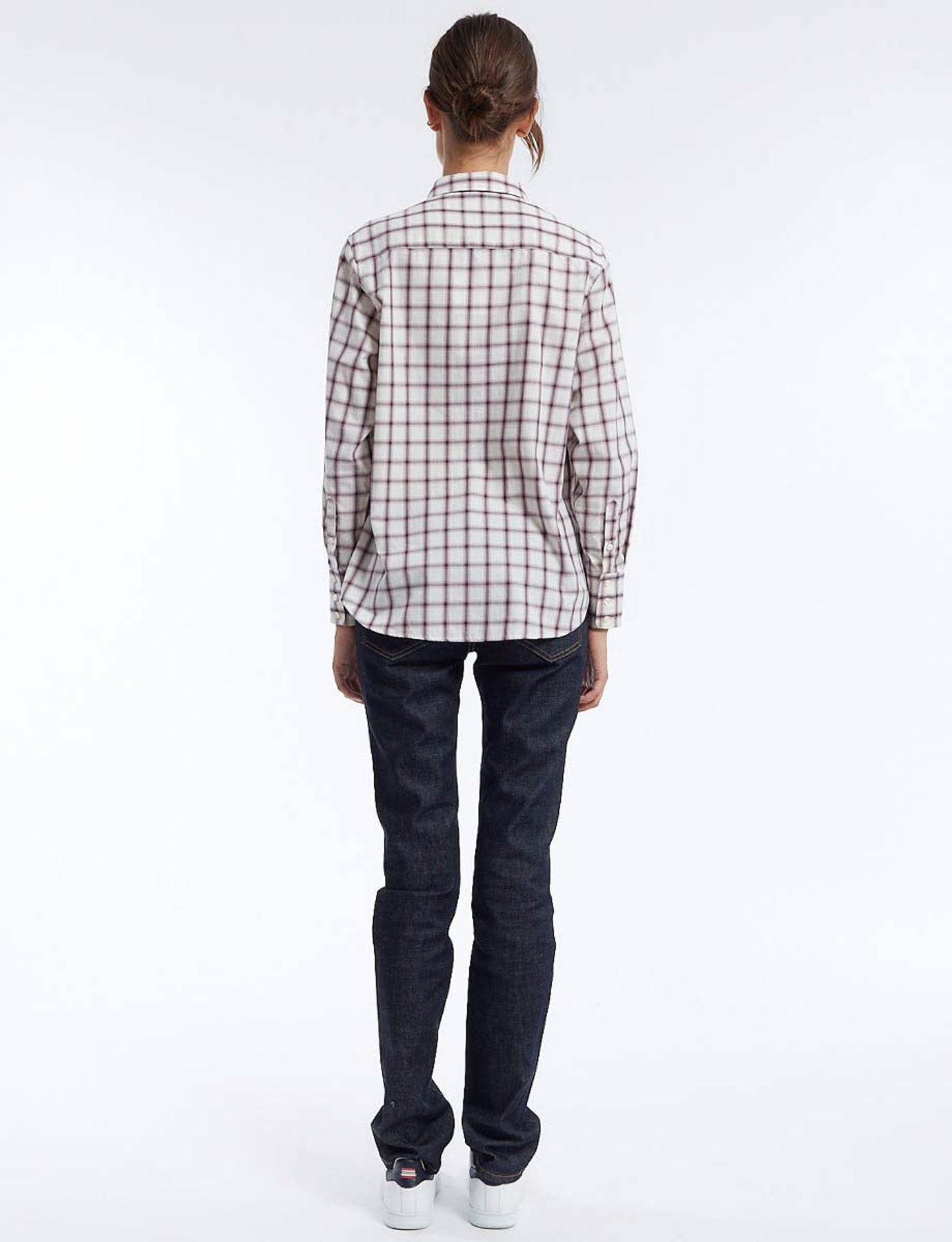 Maureen red and white check shirt