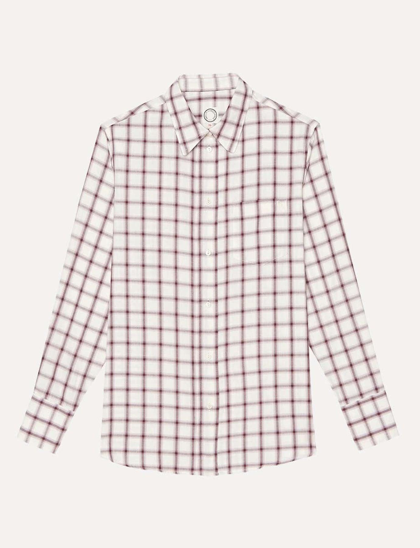 Maureen red and white check shirt
