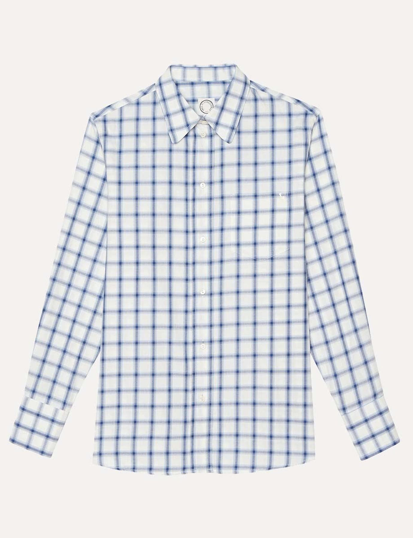 Camisa de cuadros azules y blancos Maureen