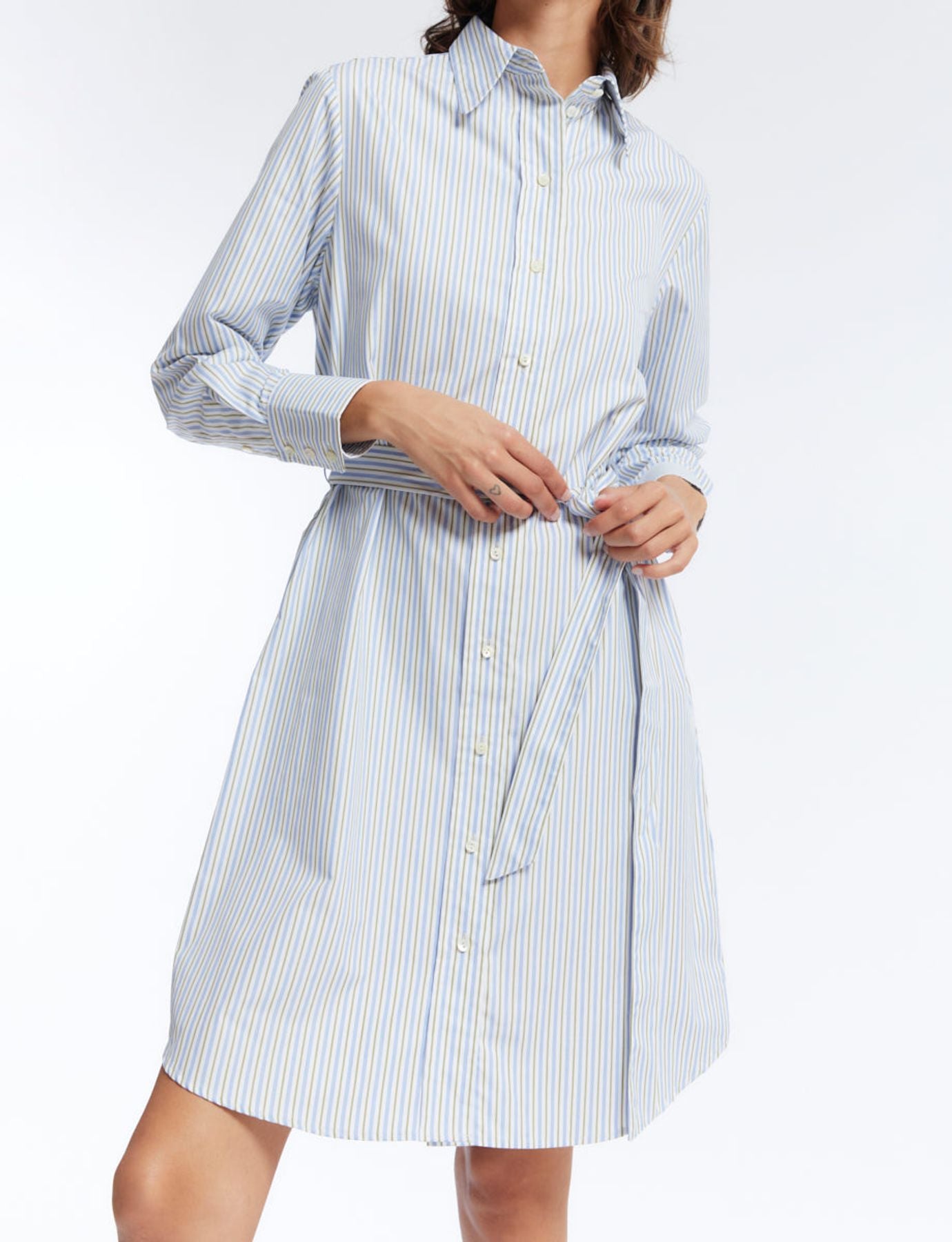 Vestido de rayas de algodón Amour