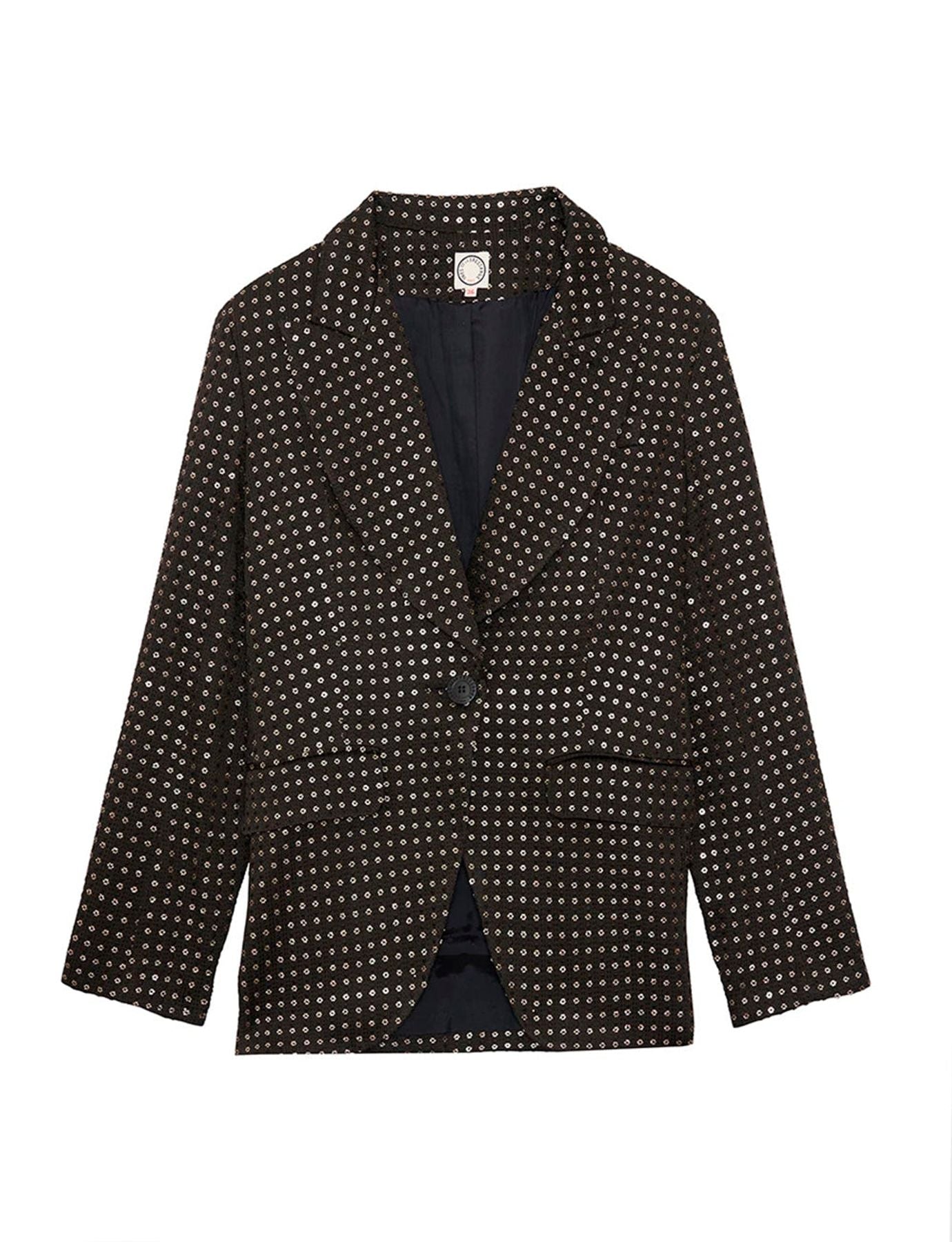 Chaqueta negra bordada Gaelle