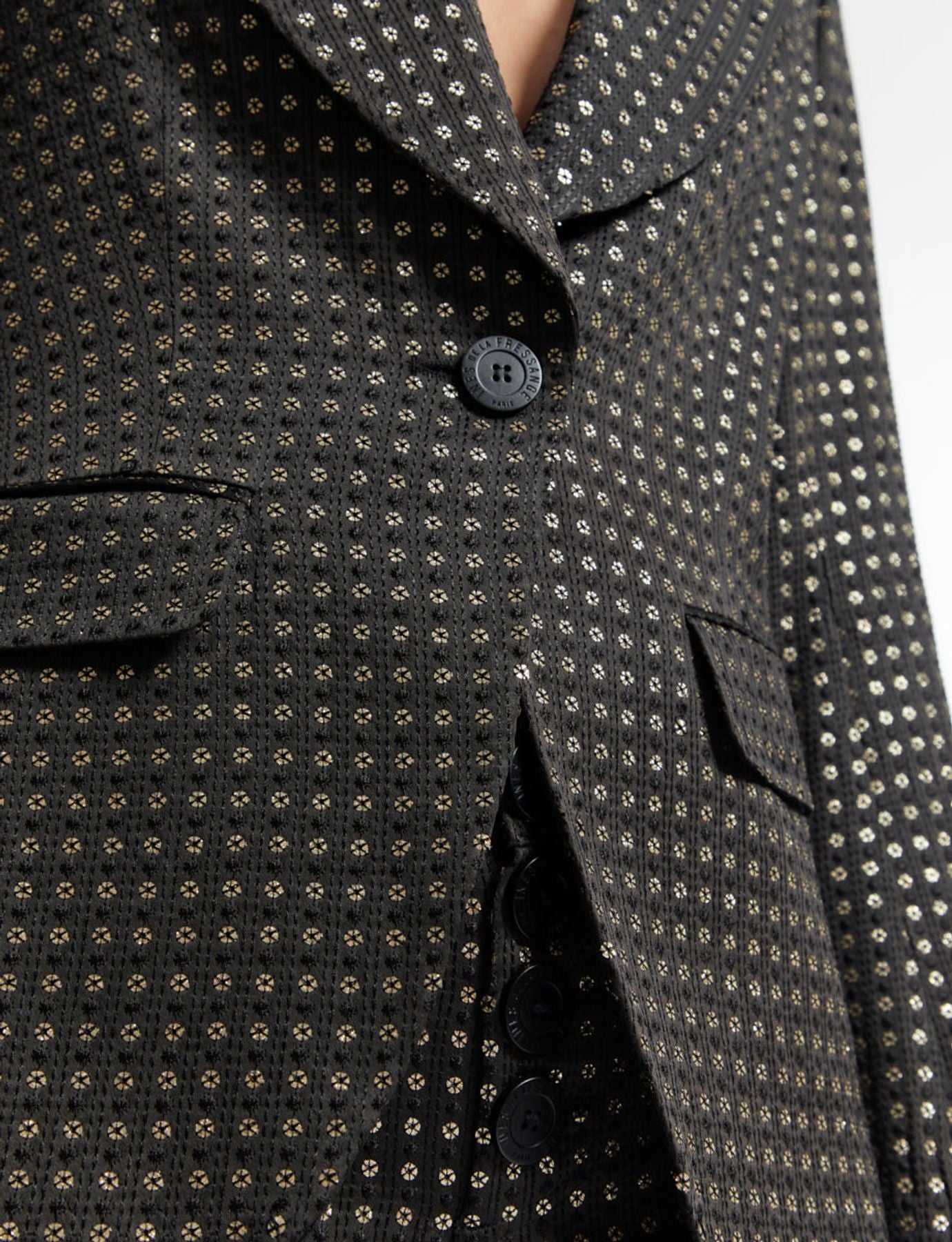 Chaqueta negra bordada Gaelle