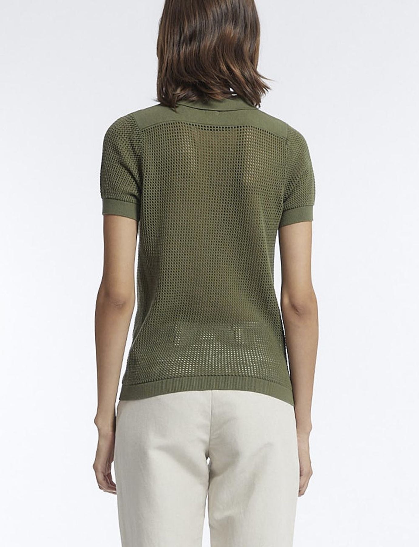 Polo de ganchillo Ilario caqui