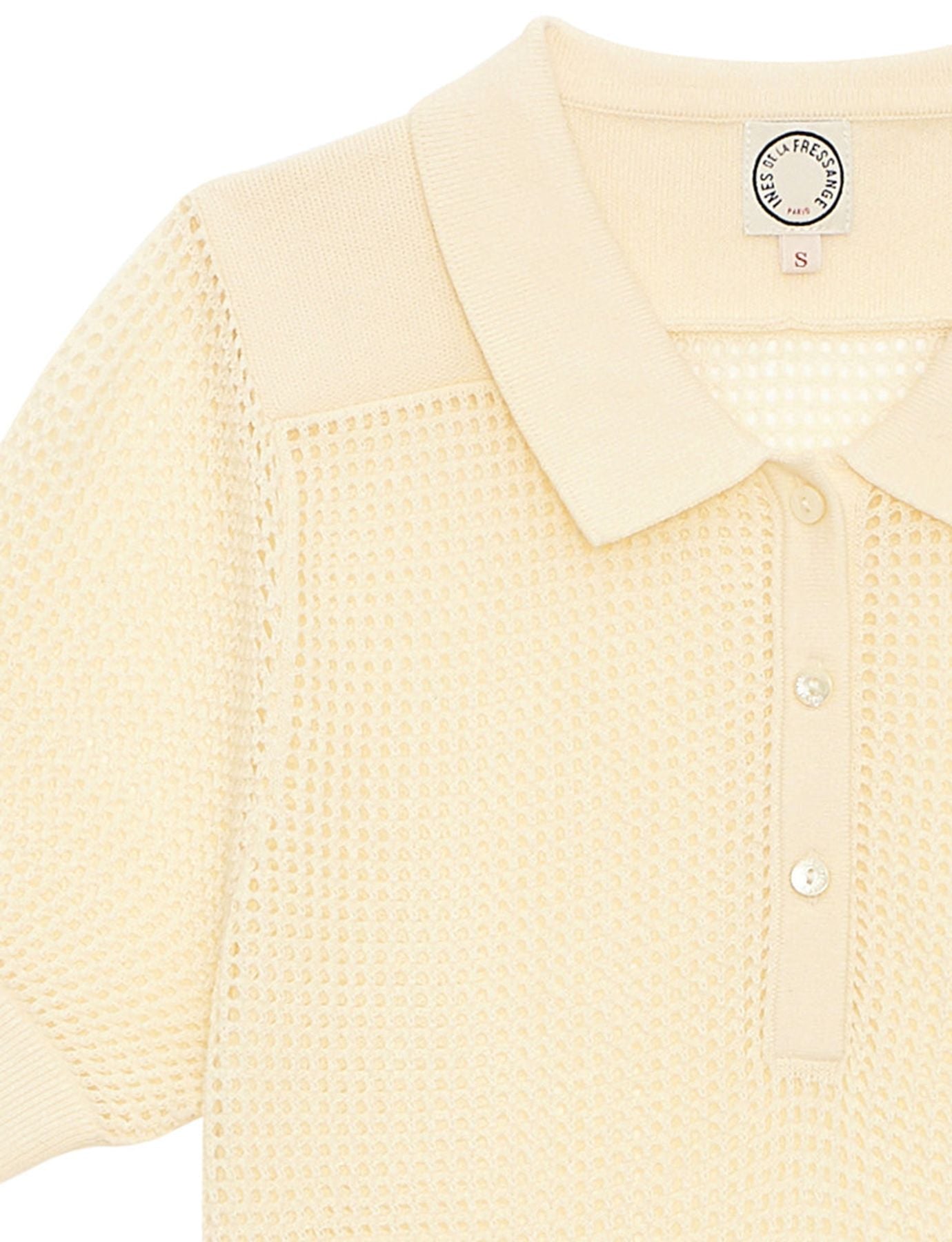 Polo de ganchillo Ilario marfil