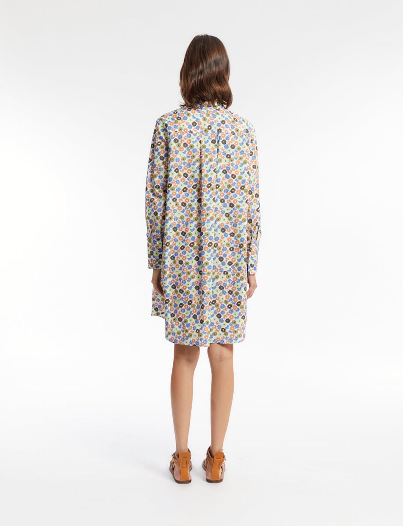 Vestido camisero Martina de algodón floral