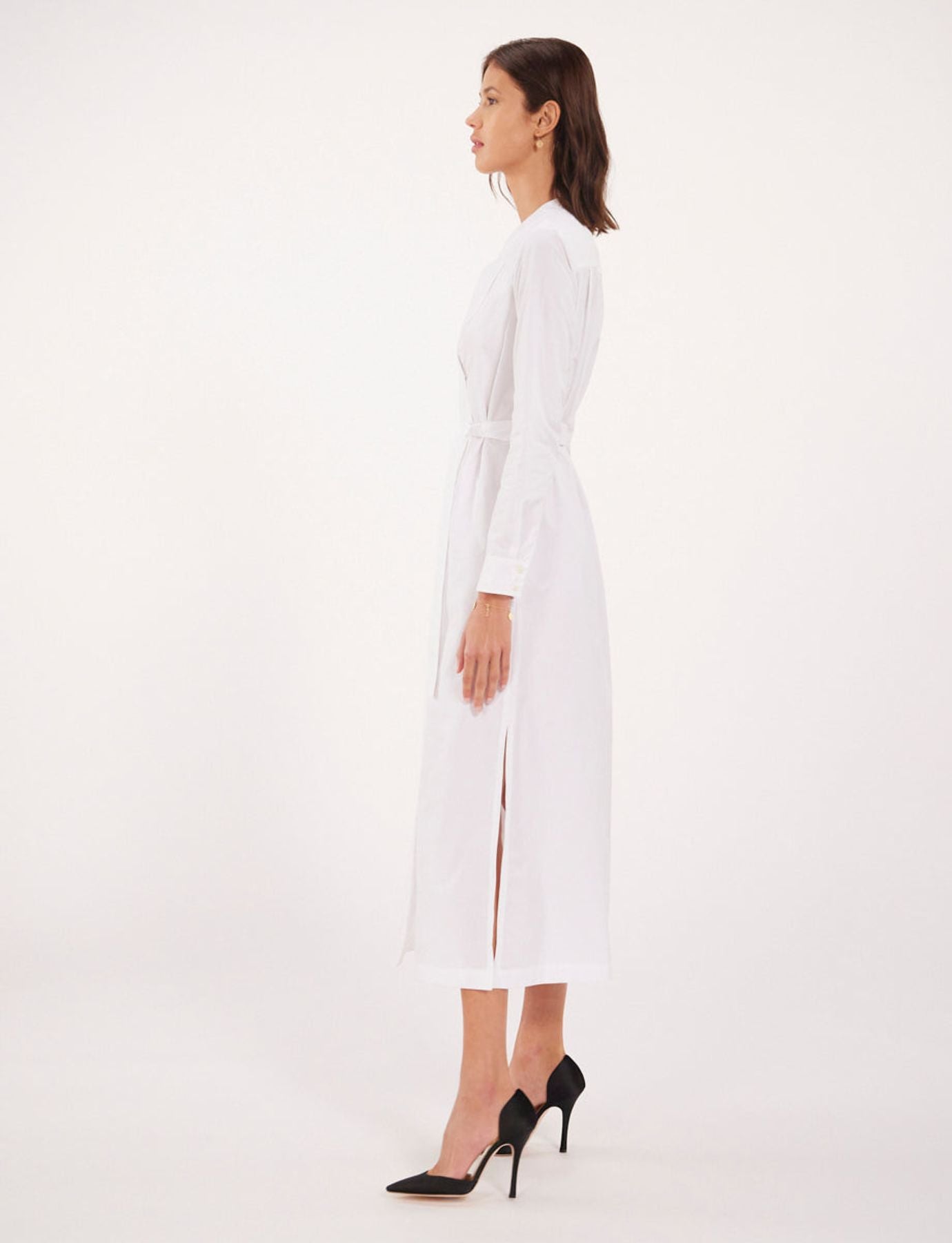 Vestido blanco de algodón Jodie