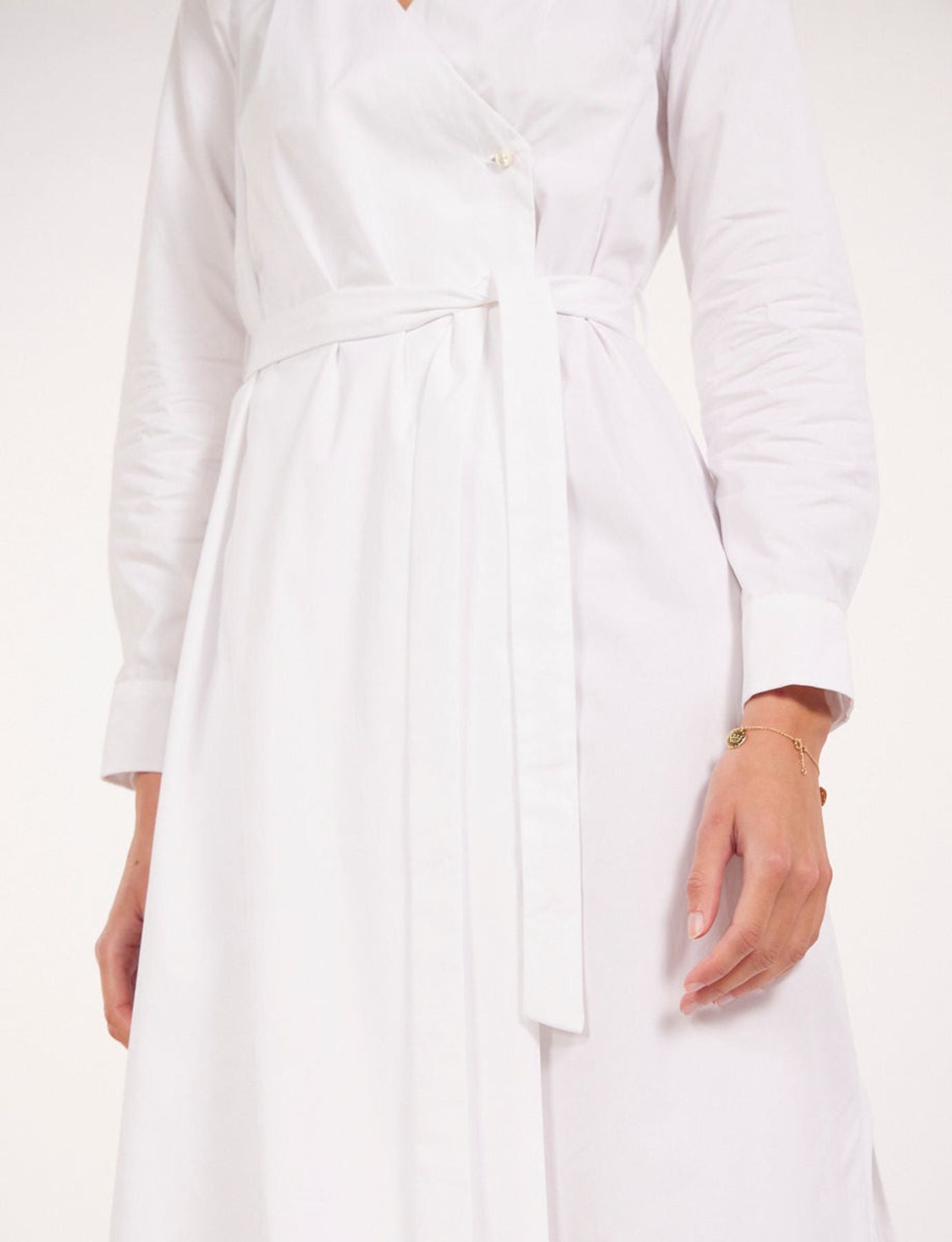 Vestido blanco de algodón Jodie