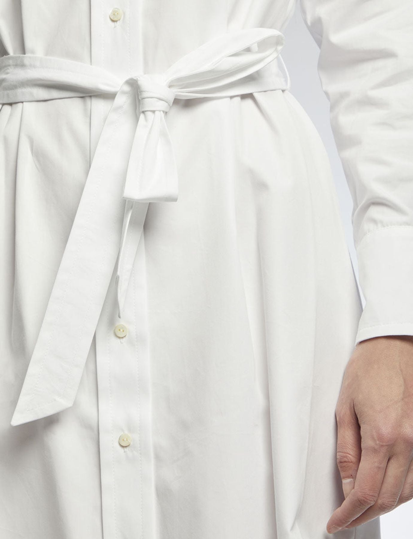 Vestido camisero Amour algodón blanco