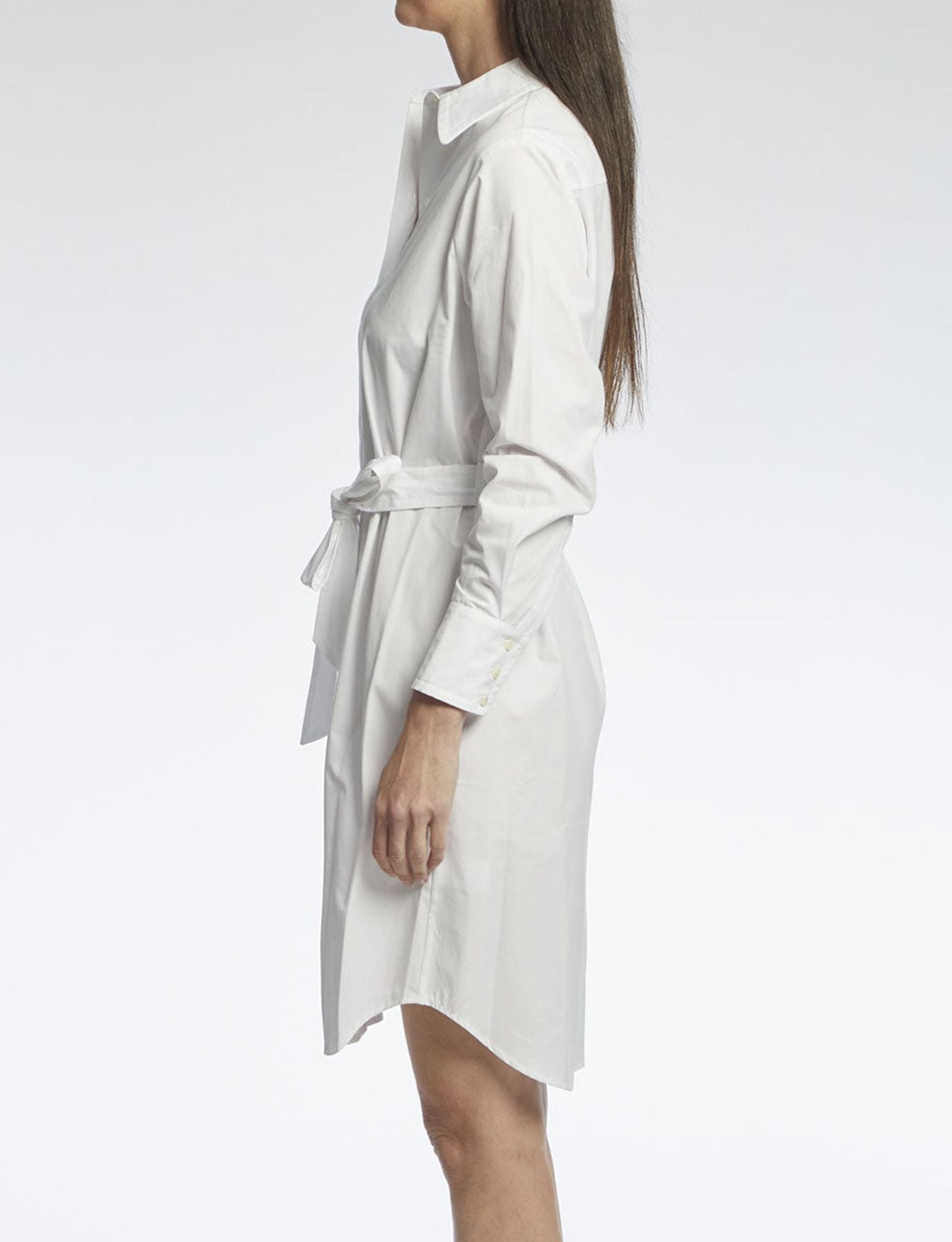 Vestido camisero Amour algodón blanco