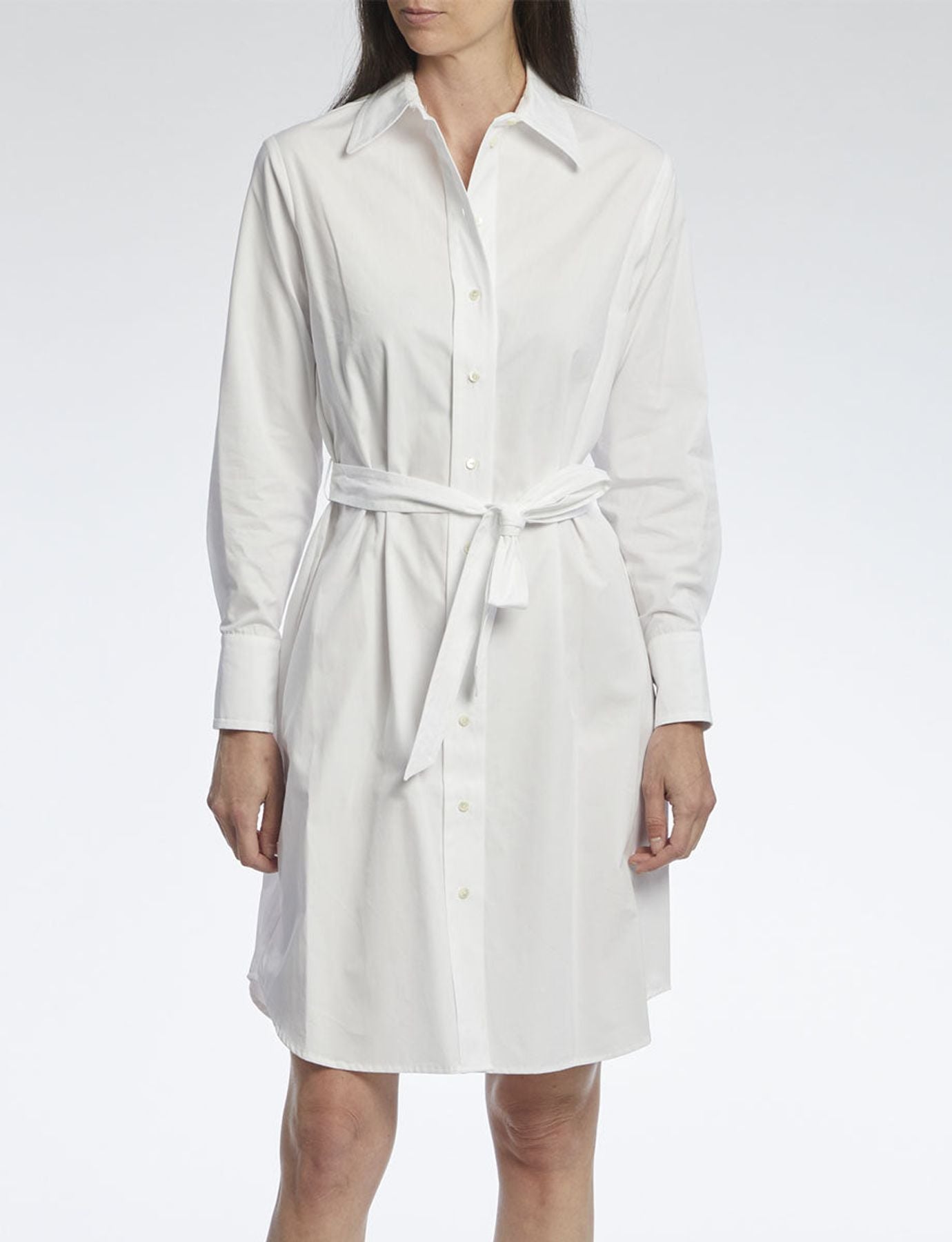 Vestido camisero Amour algodón blanco