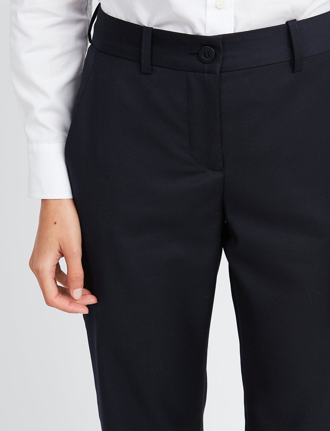 Pantalones de lana azul marino Francisco