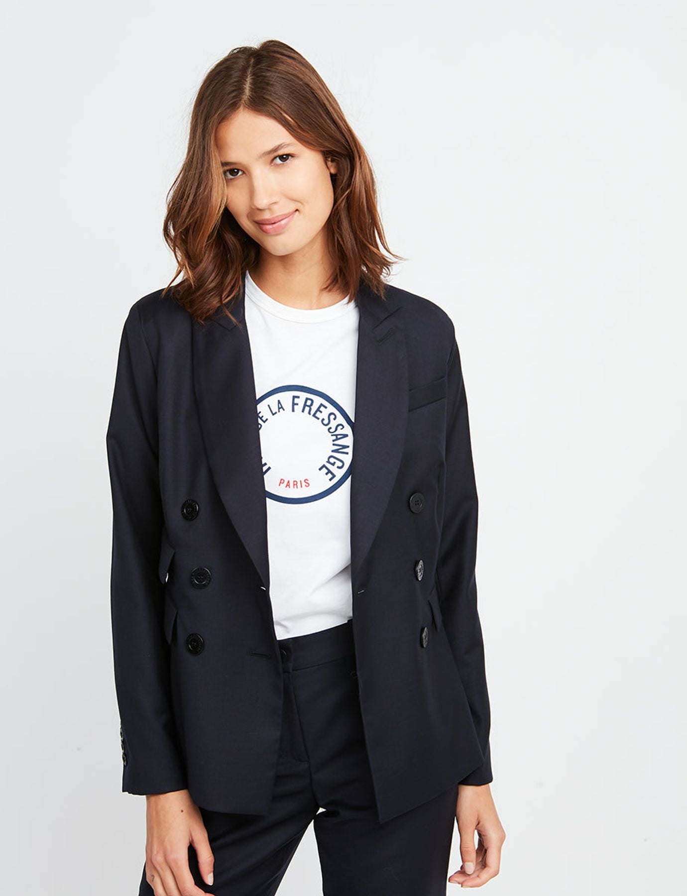 Maurice wool jacket navy blue