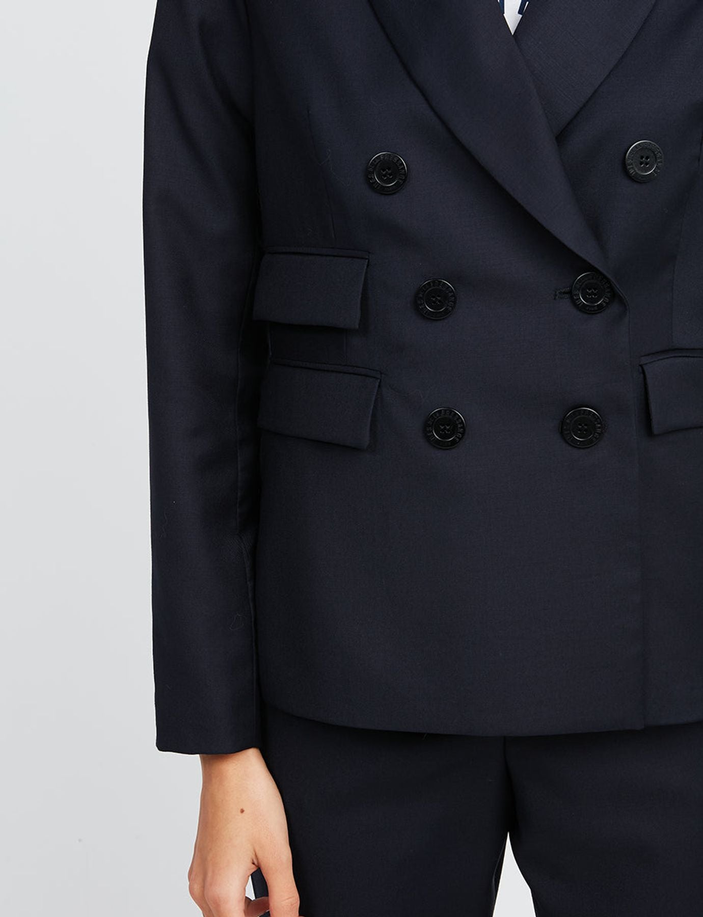 Maurice wool jacket navy blue
