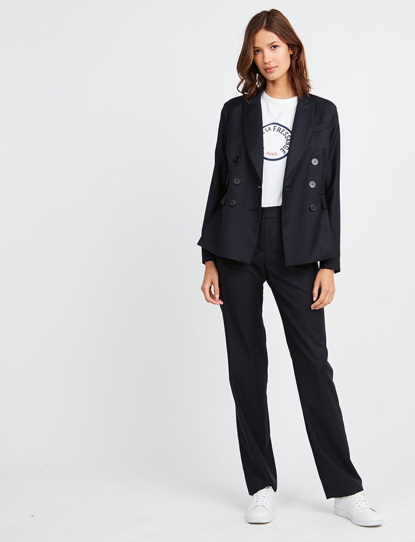 Maurice wool jacket navy blue