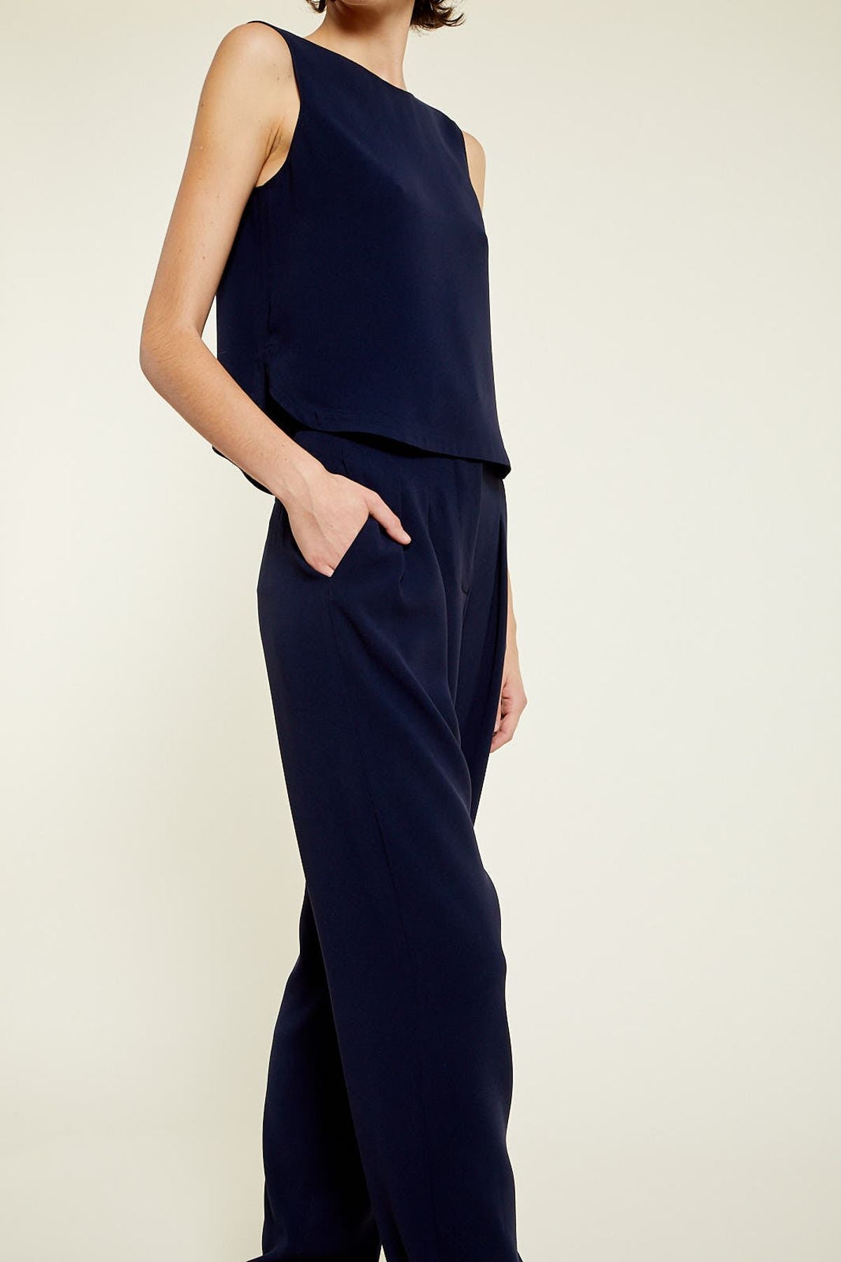 Albert navy blue blouse