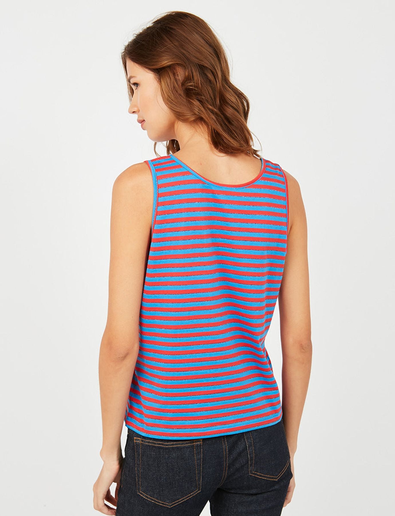 Top de rayas azules y rojas Katalino