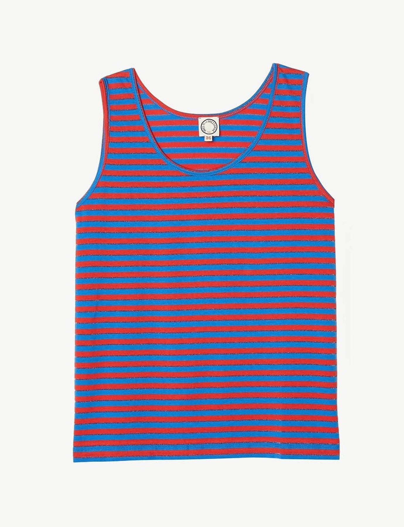 Top de rayas azules y rojas Katalino