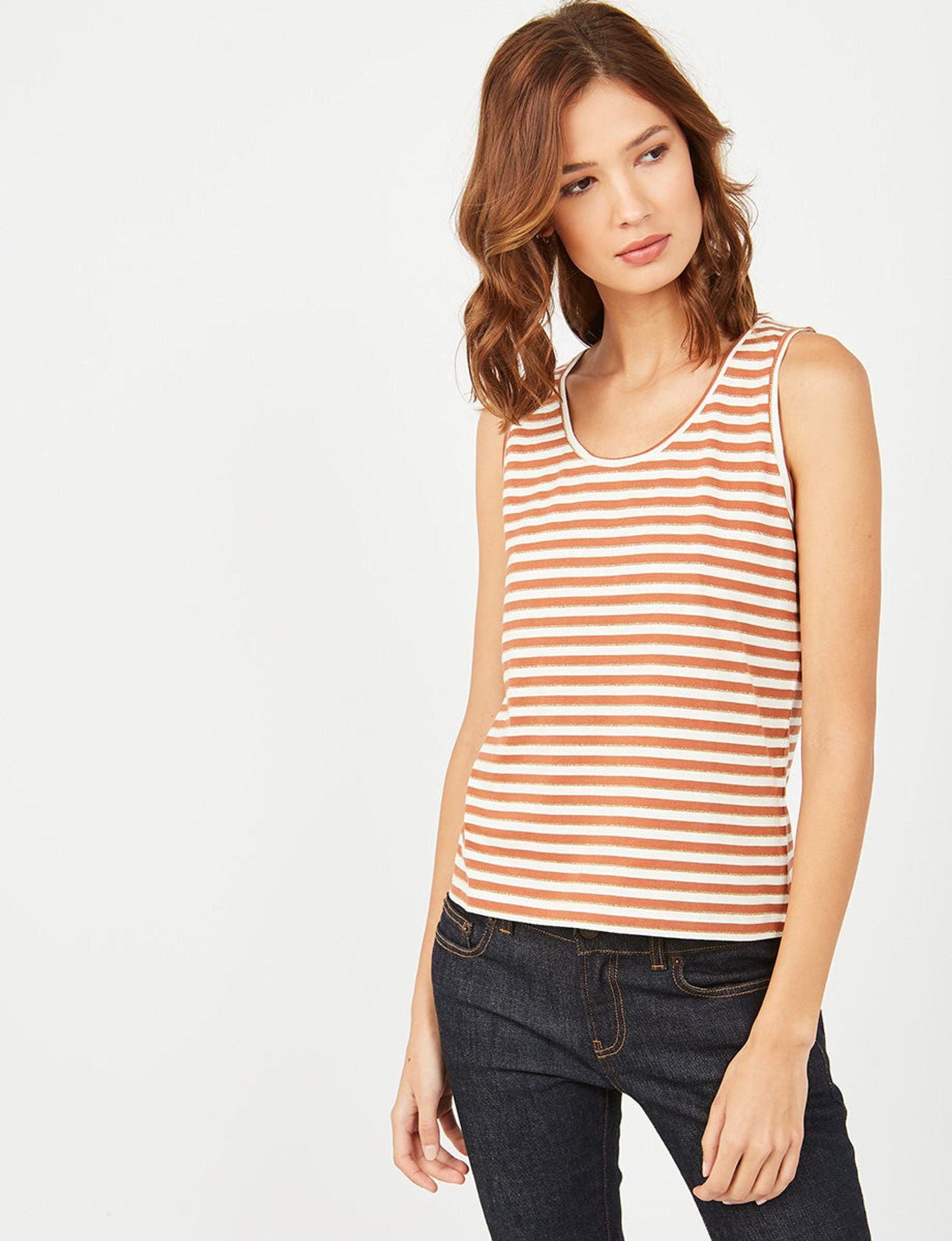 Katalino striped camel top