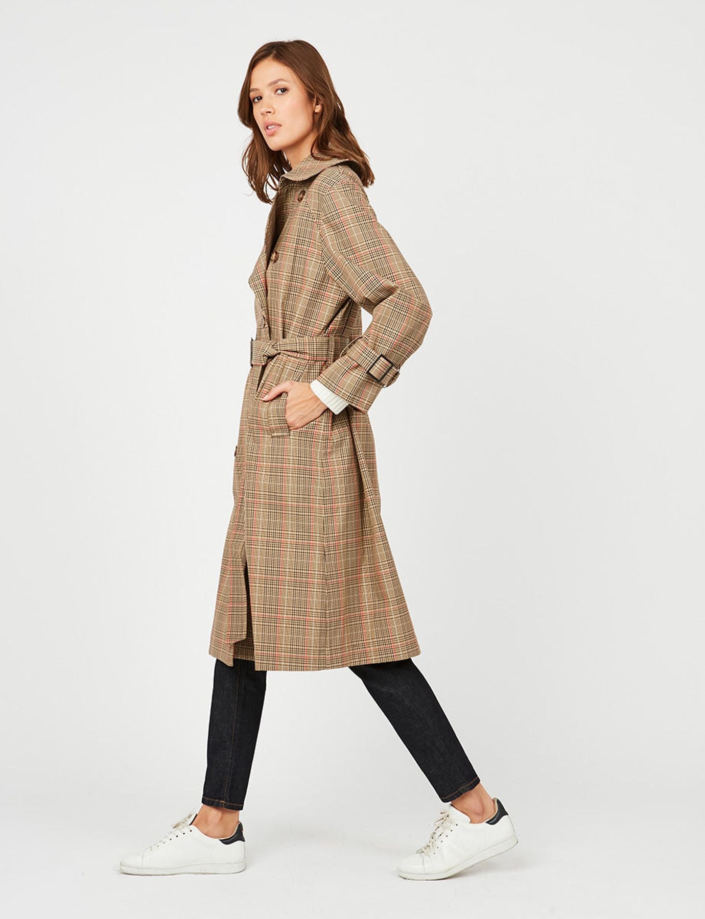 Gabardina Blake Príncipe de Gales beige
