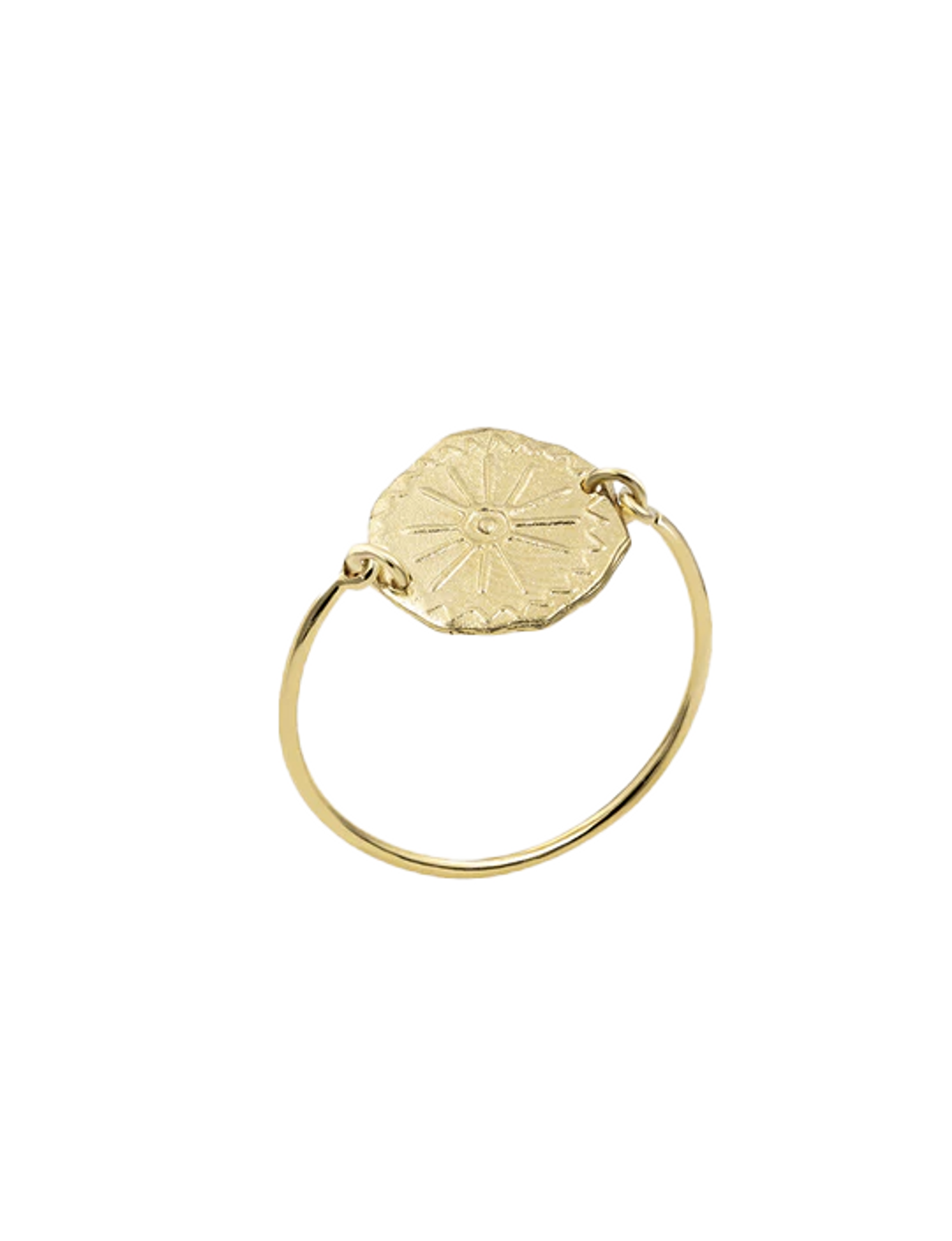 Gold-plated Lutece sunburst ring