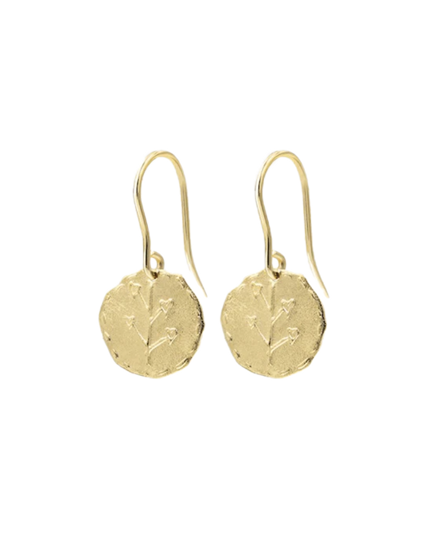Pendientes Corazón Lutetia bañados en oro