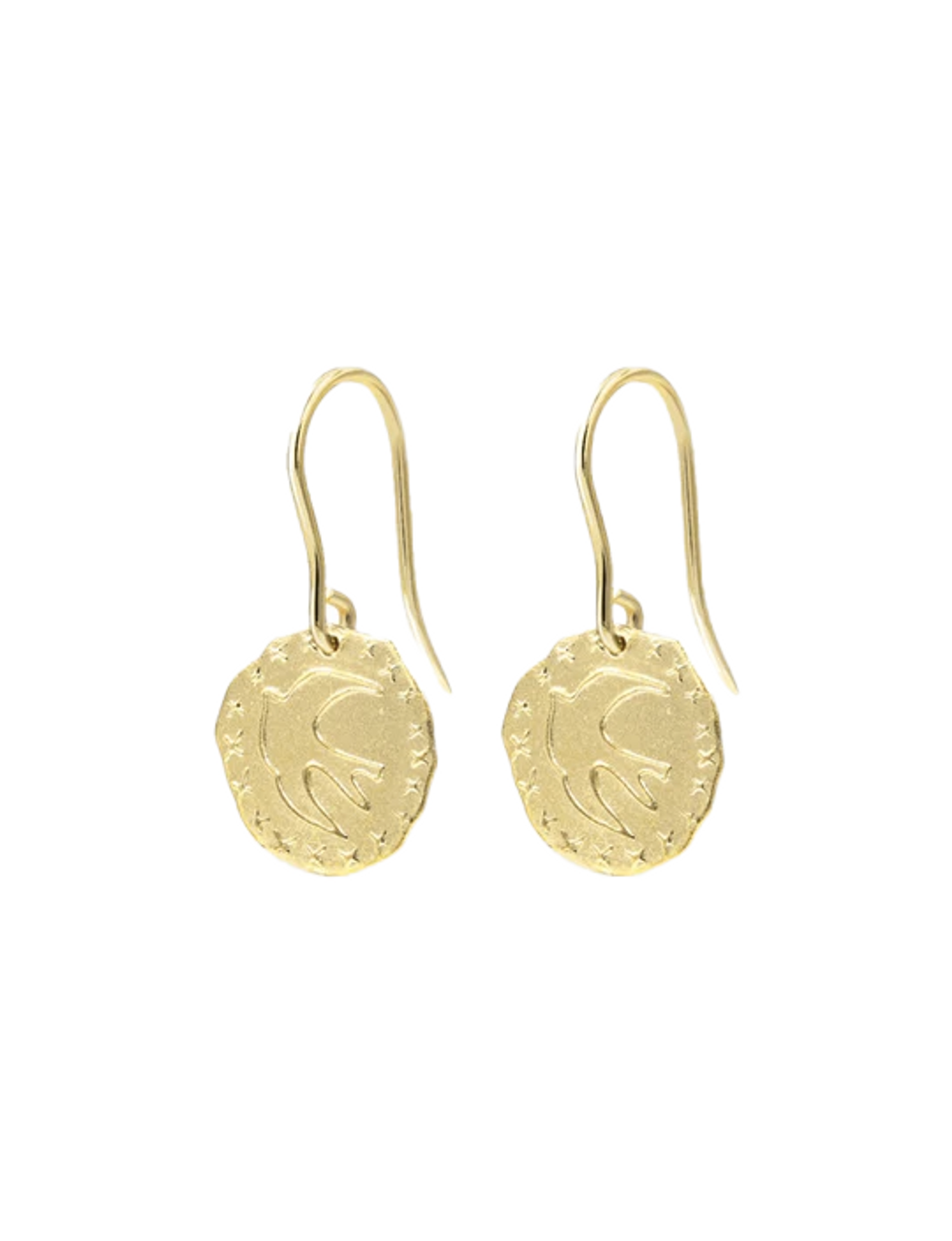 Gold-plated Lutece Dove earrings