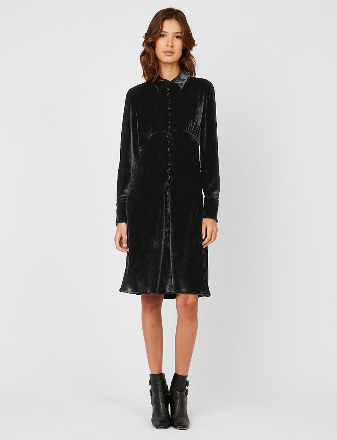 Vestido de terciopelo negro Thaïs
