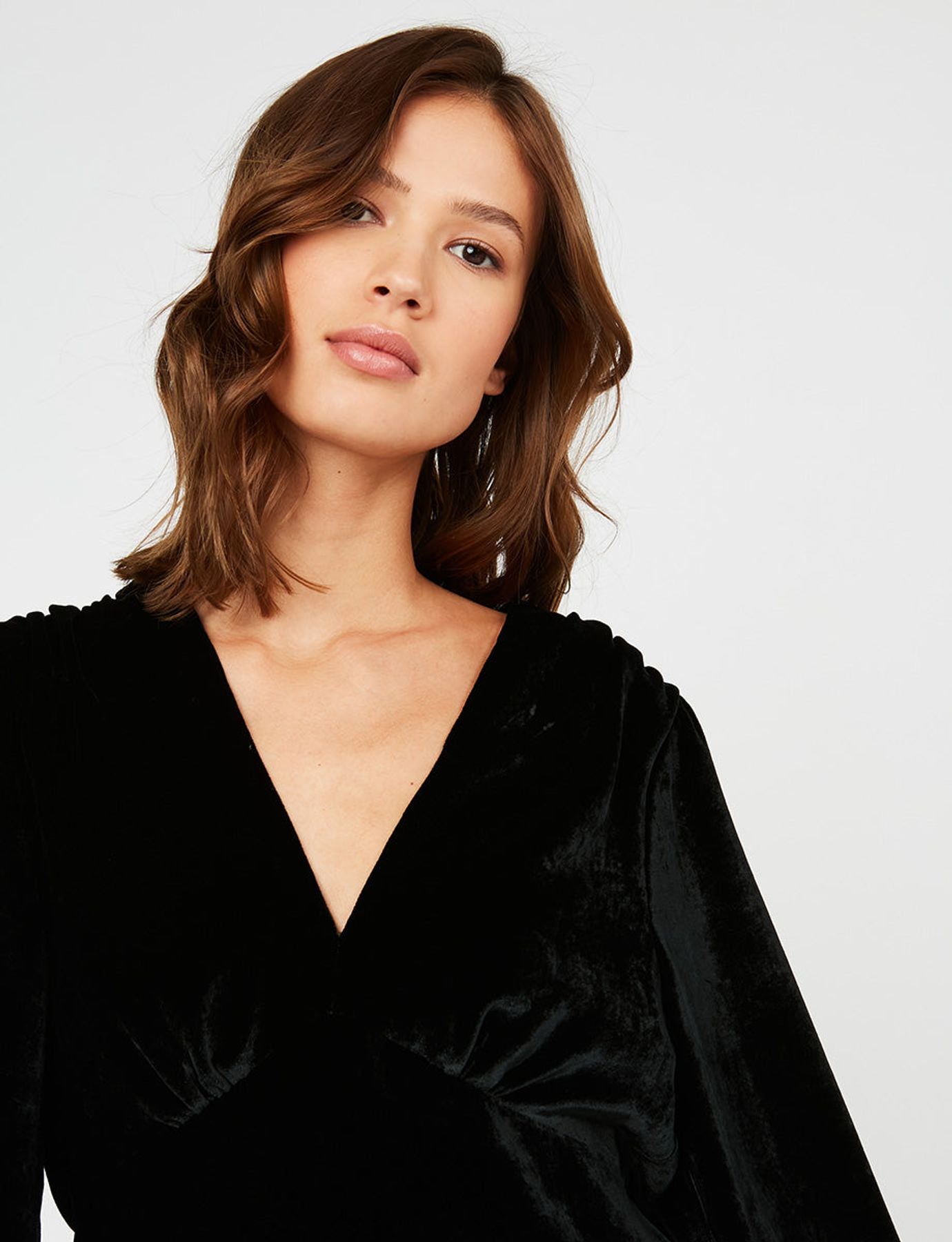 Louisa black velvet dress
