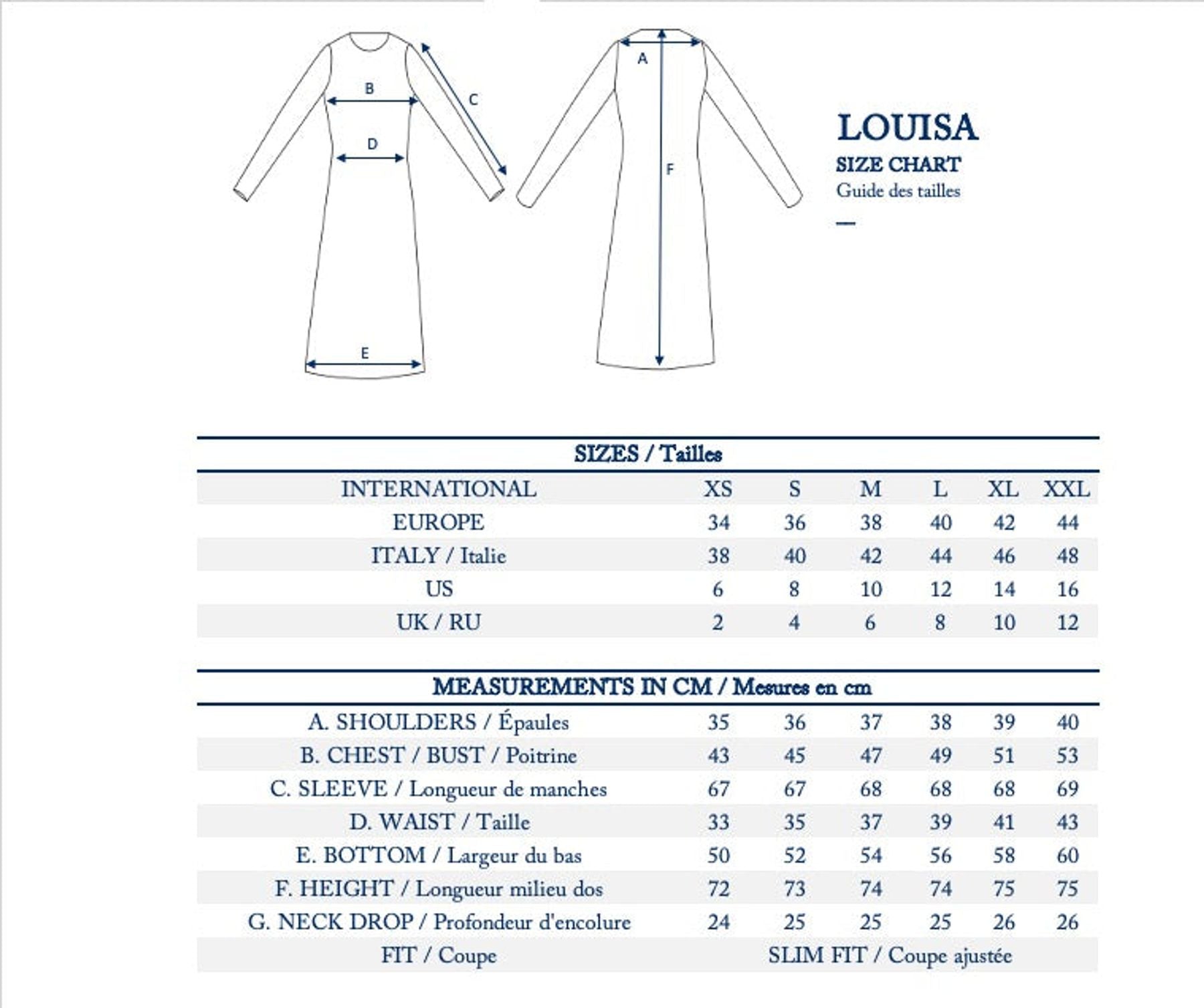 Vestido azul tinta Louisa