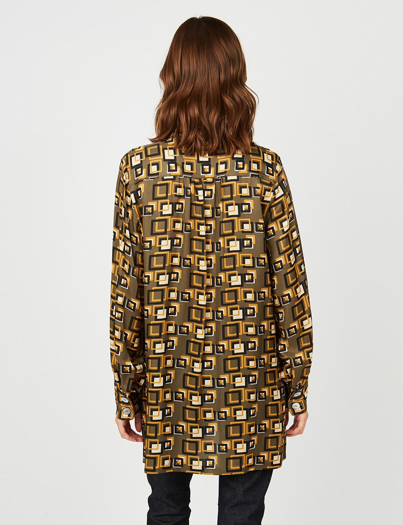 Camisa estampada caqui Marie Sophie