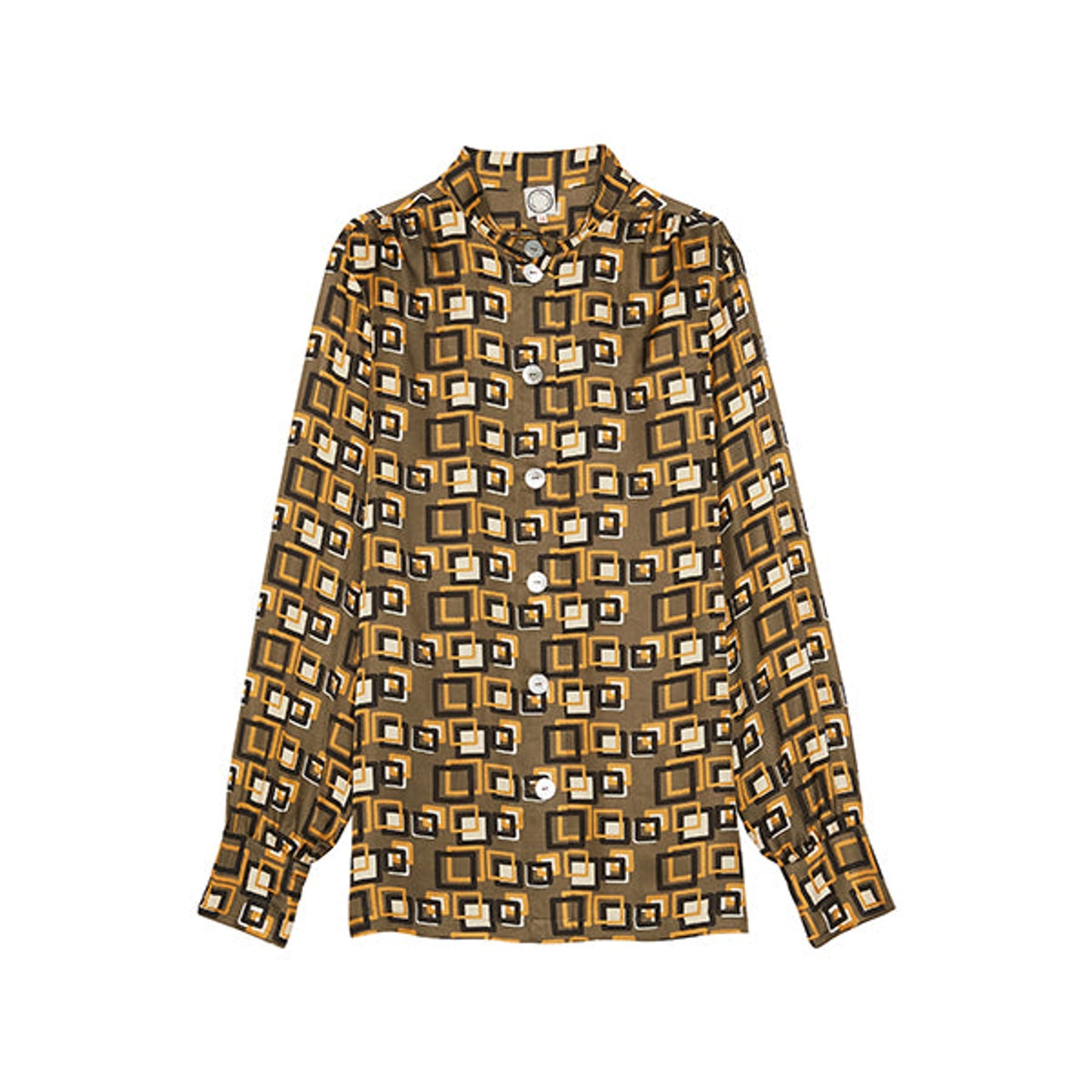 Camisa estampada caqui Marie Sophie
