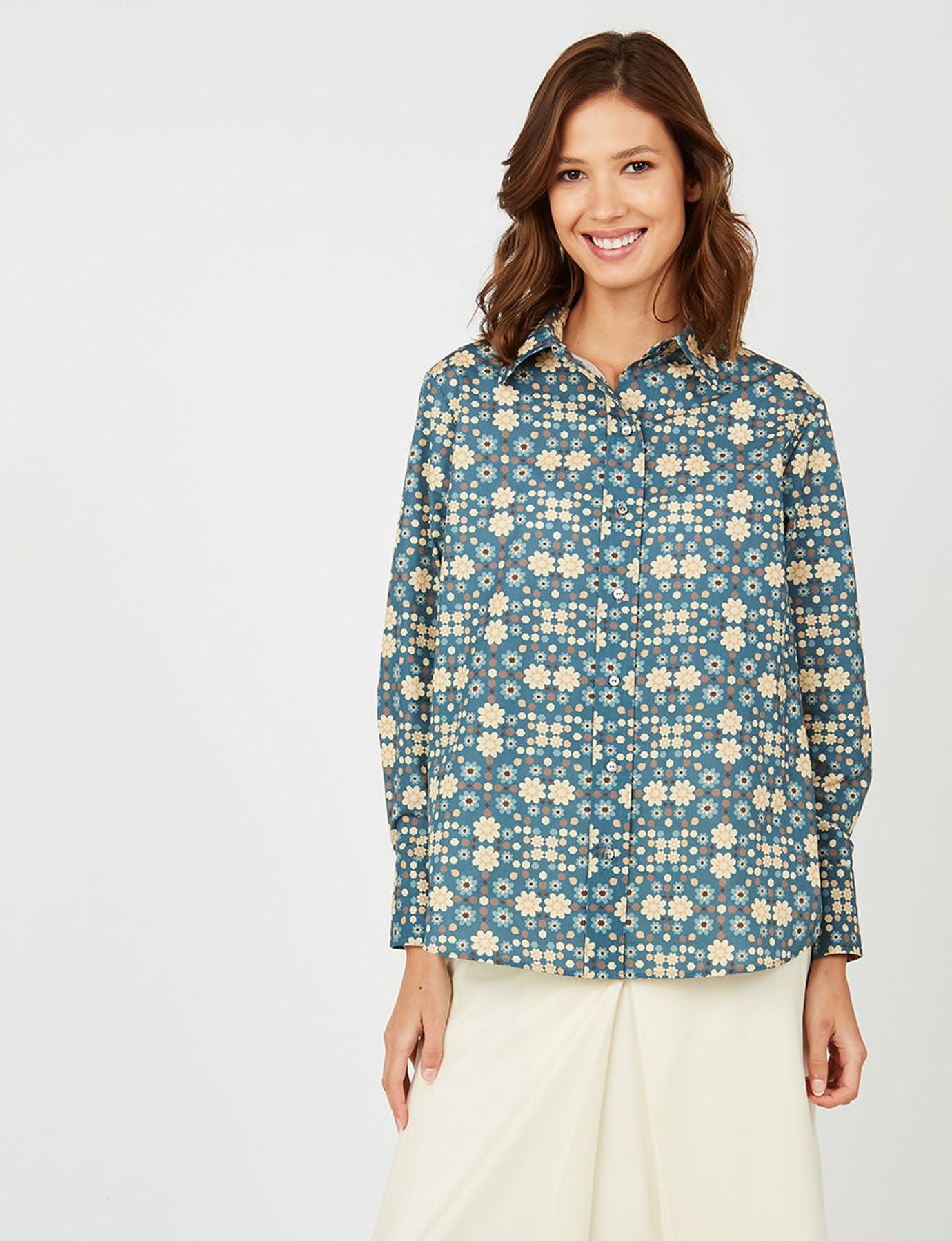 Camisa azul Maureen Boulbon